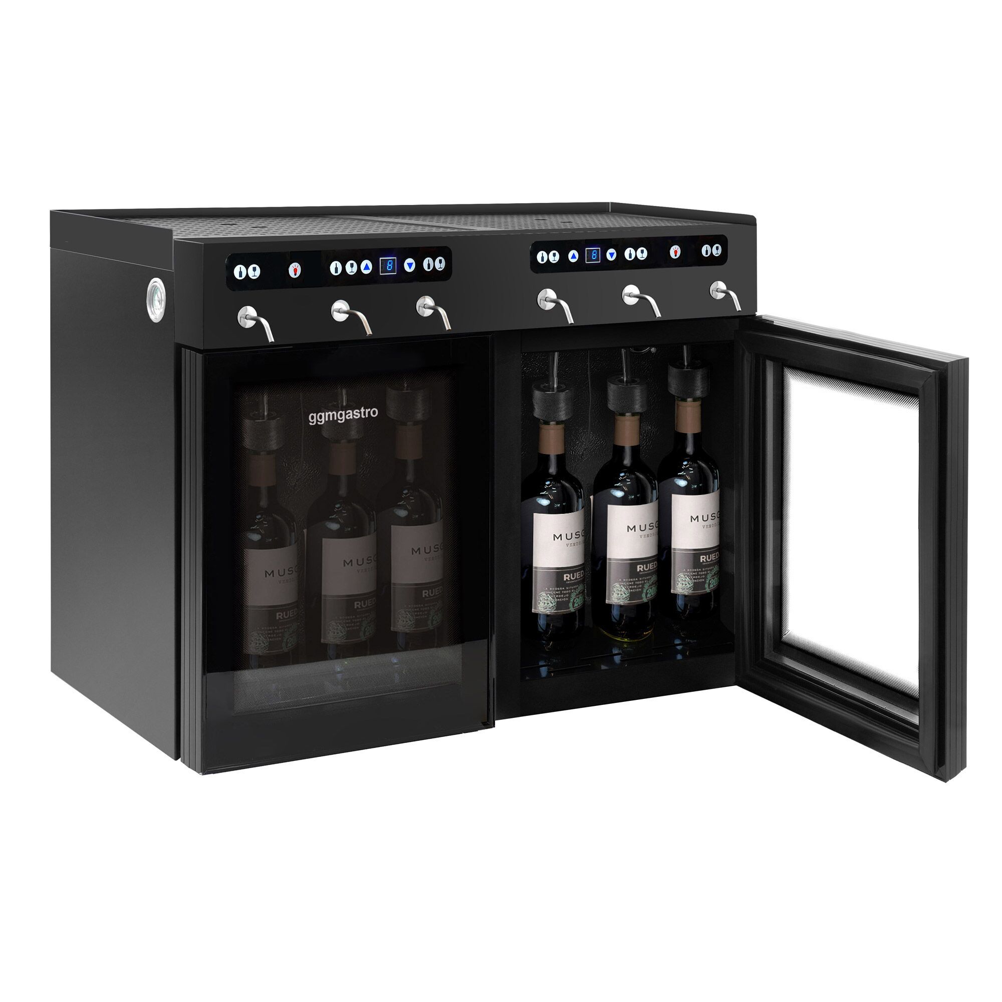 Refrigerated Wine Dispenser - Dual Zone - 6 Bottle