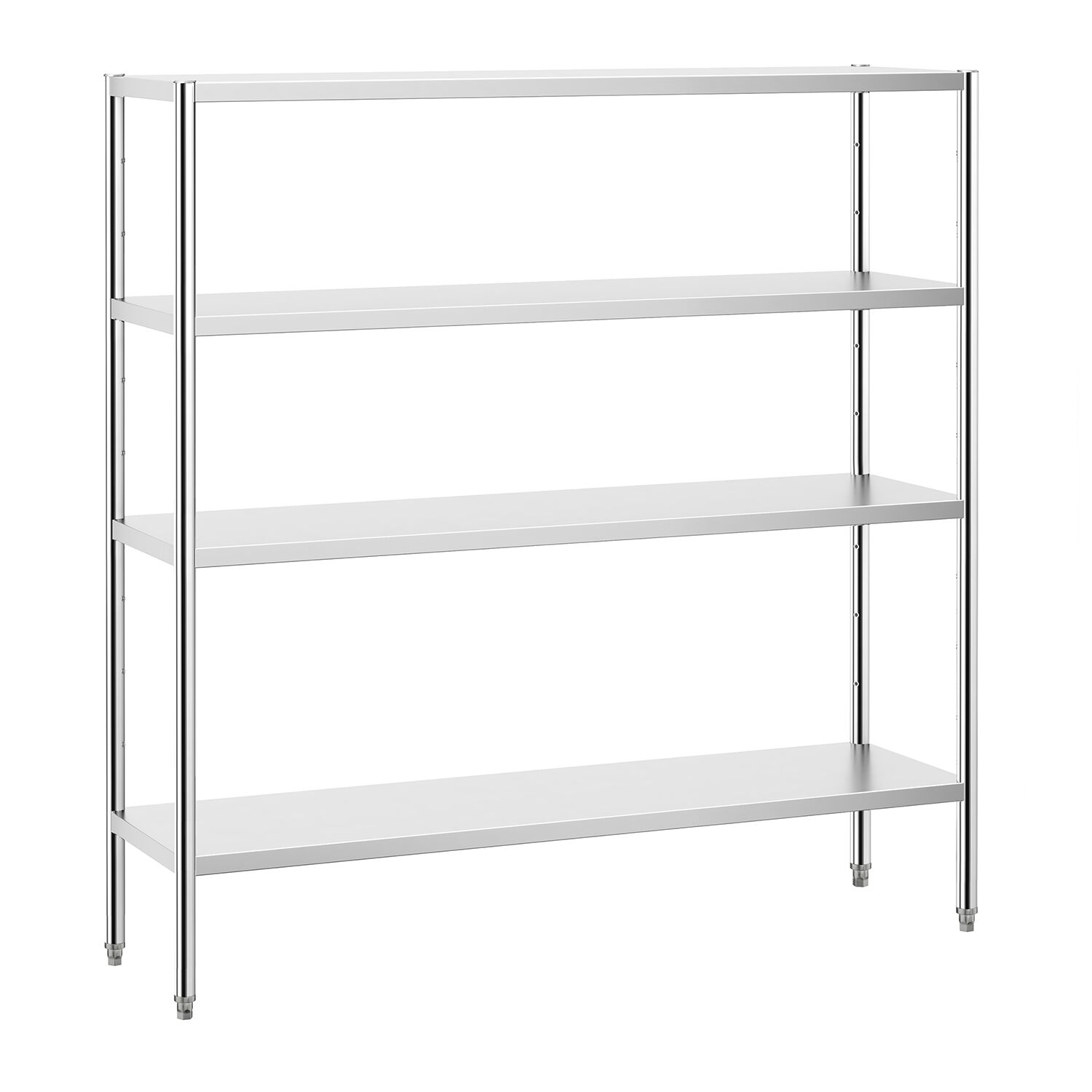 Étagère en inox PREMIUM - 1800 x 490 mm - avec 4 étagères (réglables)