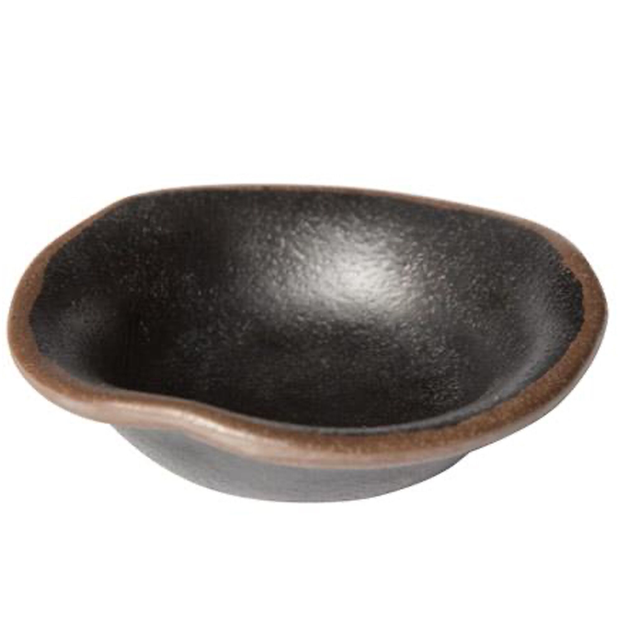(12 pièces) Coupelles à sauce - MARONE - Melamine - 40 ml - Ø 115 mm - Noir/Marron