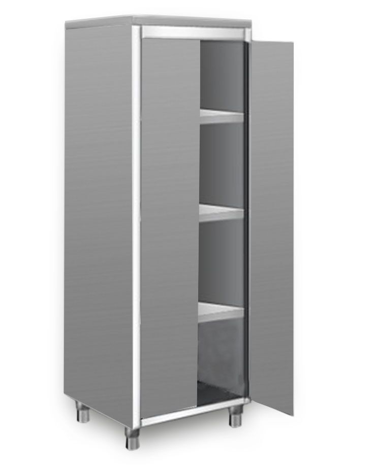 Armoire de travail en inox ECO - 800x700mm - 2 portes battantes - Hauteur: 1800mm