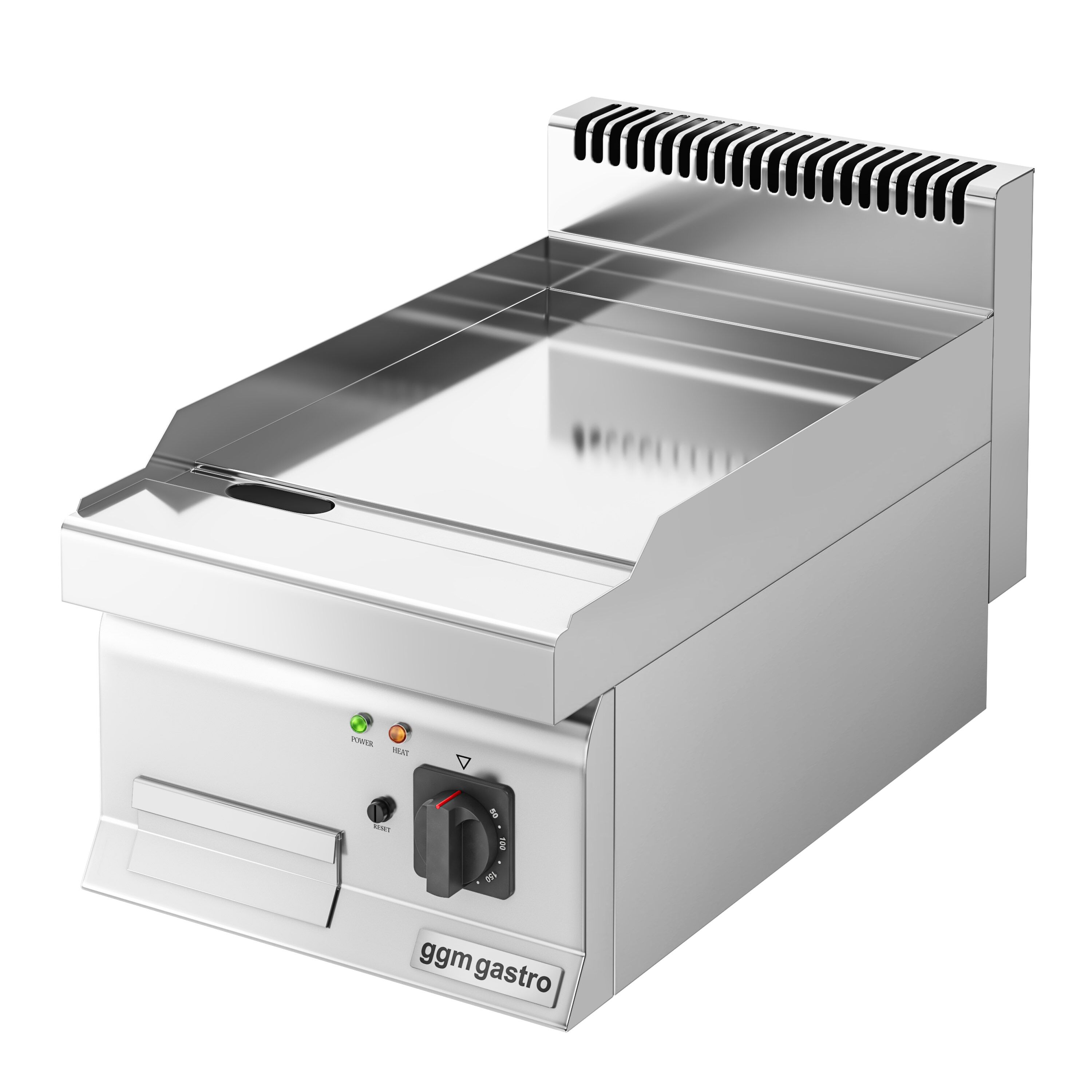 Plaque de cuisson électrique avec revêtement en chrome dur - 4,5 kW - lisse