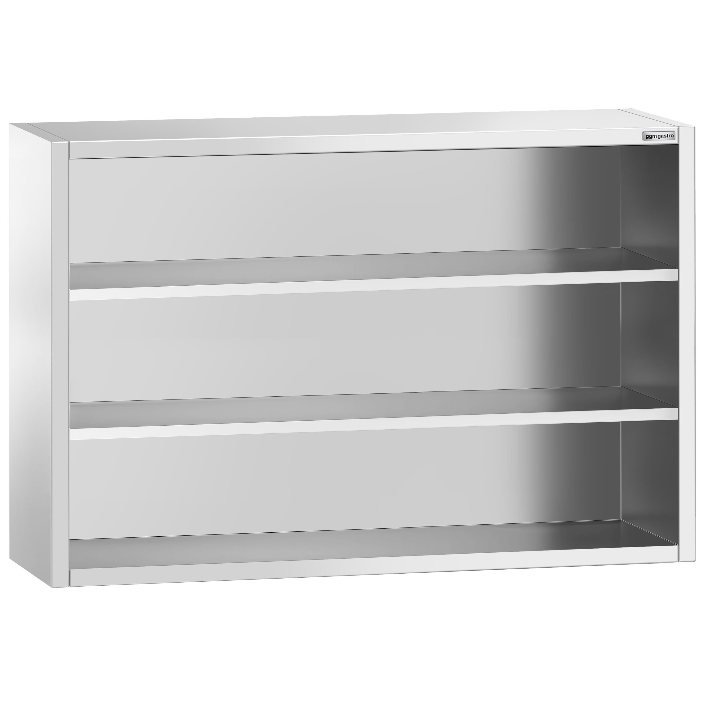 Armoire murale en acier inoxydable PREMIUM - 1600x400mm - sans portes (ouvert) - 1000mm de haut