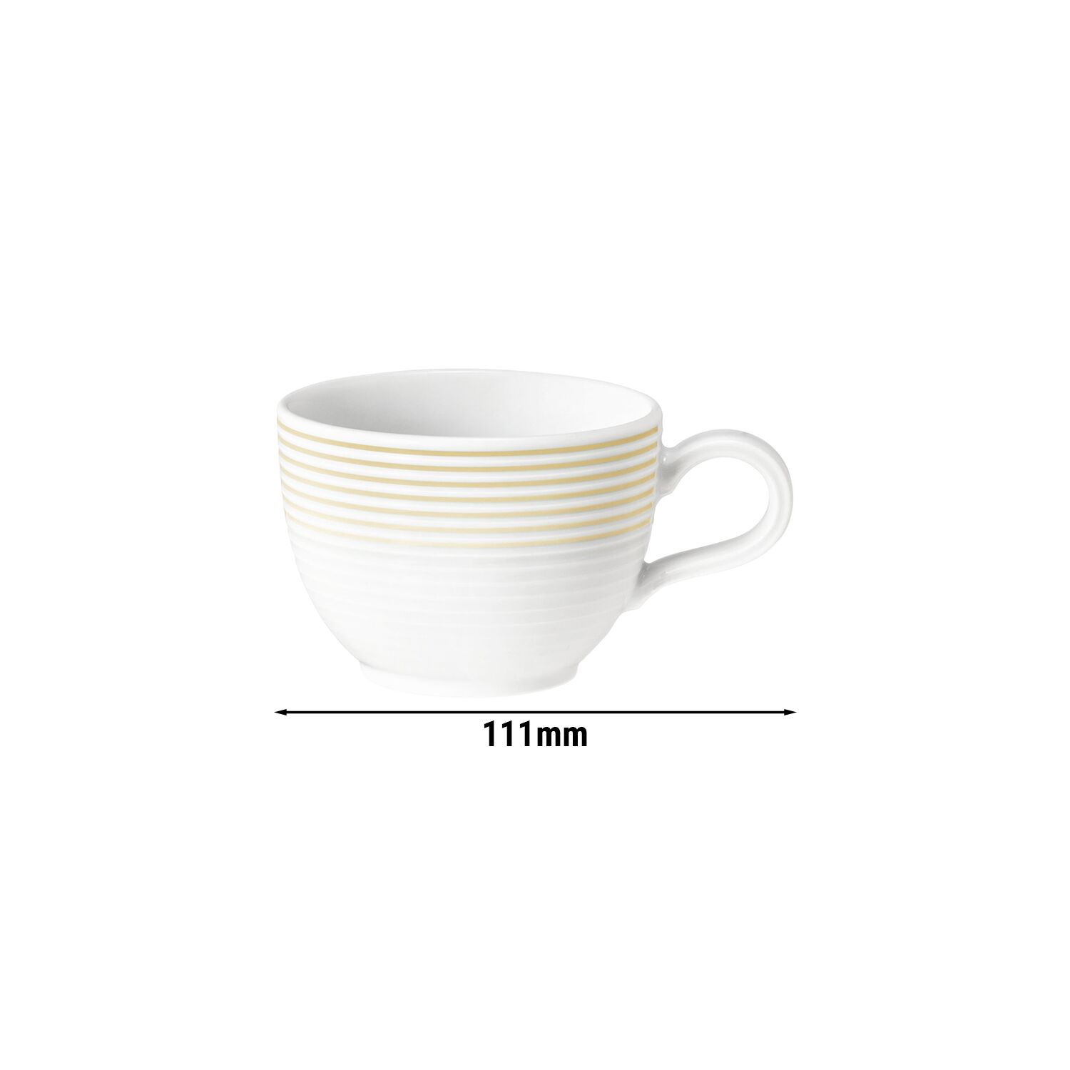 (6 pieces) SELTMANN WEIDEN | Porcelain Coffee Cups Blues – Sand Beige, Tulip Design – 180 ml – Dishwasher Safe