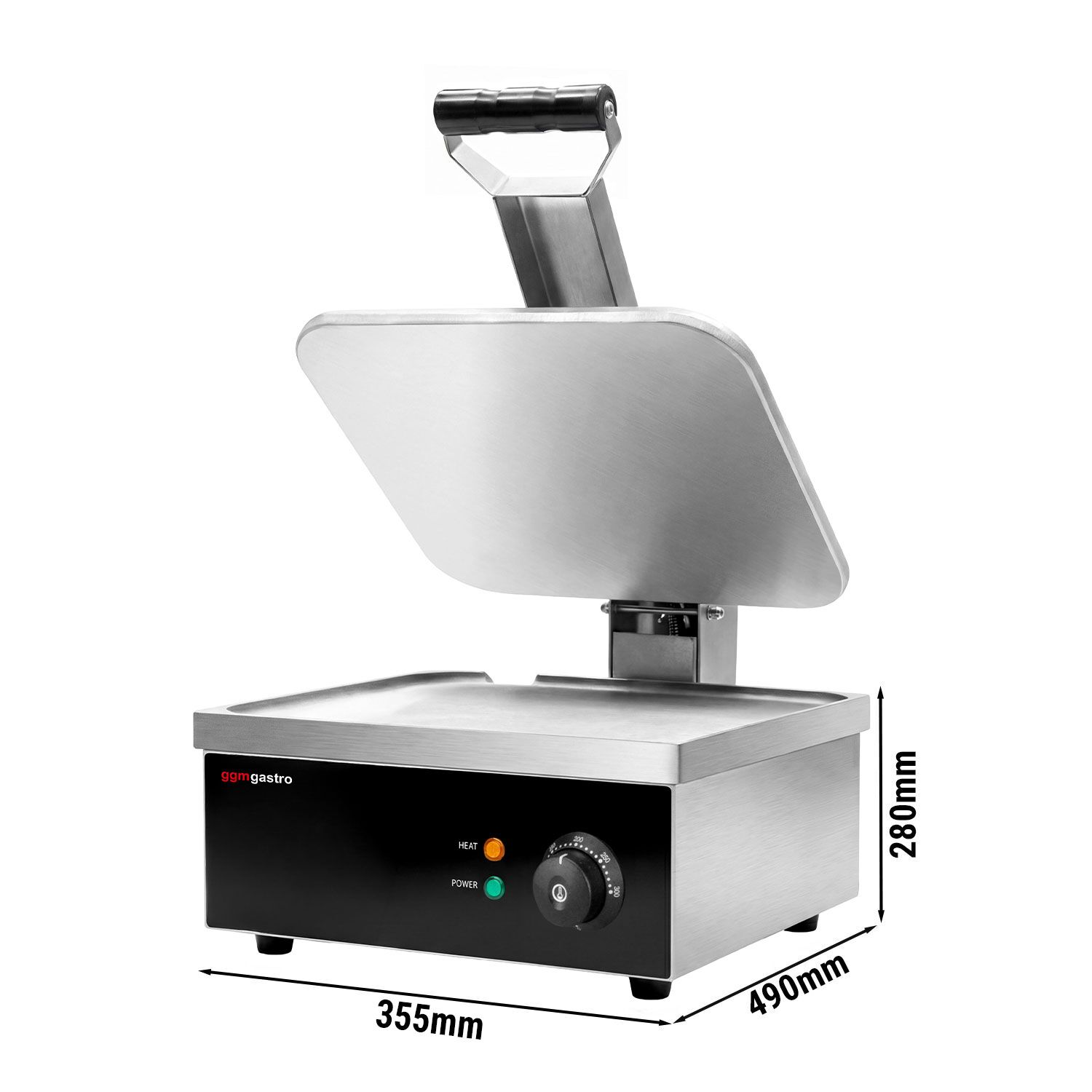 Presse à Panini / Gril de contact - 2,2kW - Plaques lisses - Surface de cuisson : 350x330mm