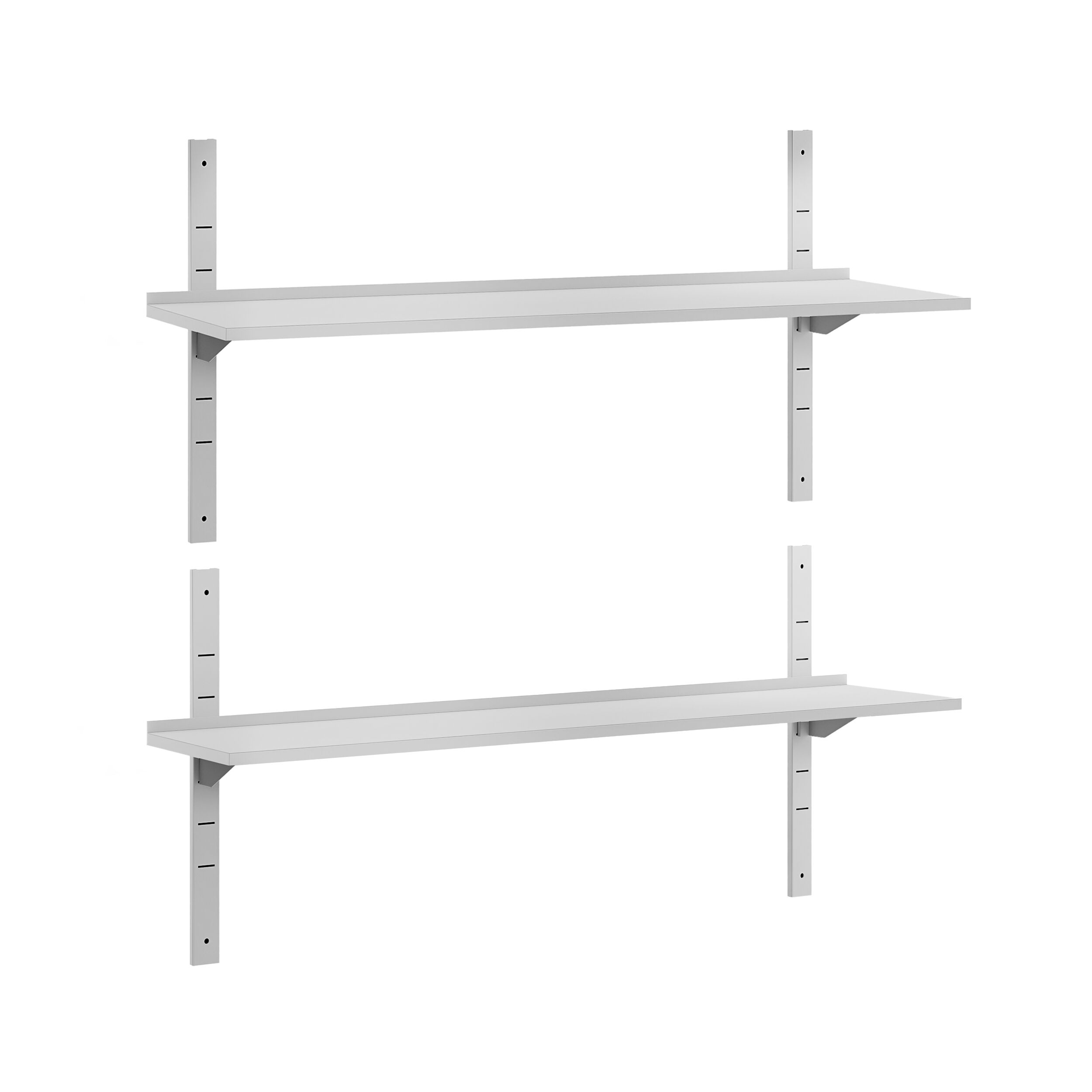 Étagère murale ECO en inox - 1600 × 300 mm - avec 2 étages