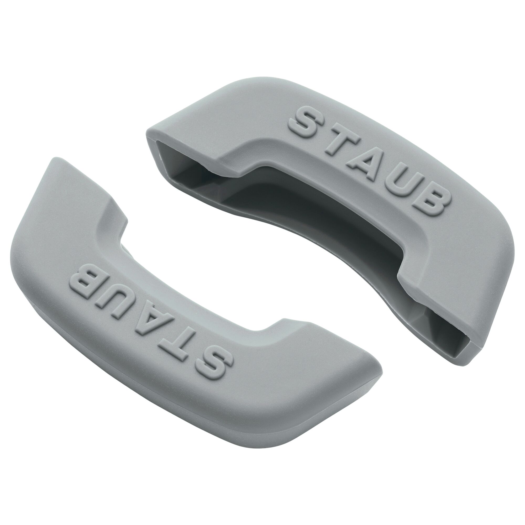 (2 pieces) STAUB | Silicone Handle Covers for Cocottes – Ø 220–410 mm - Grey - Heatproof 200°C