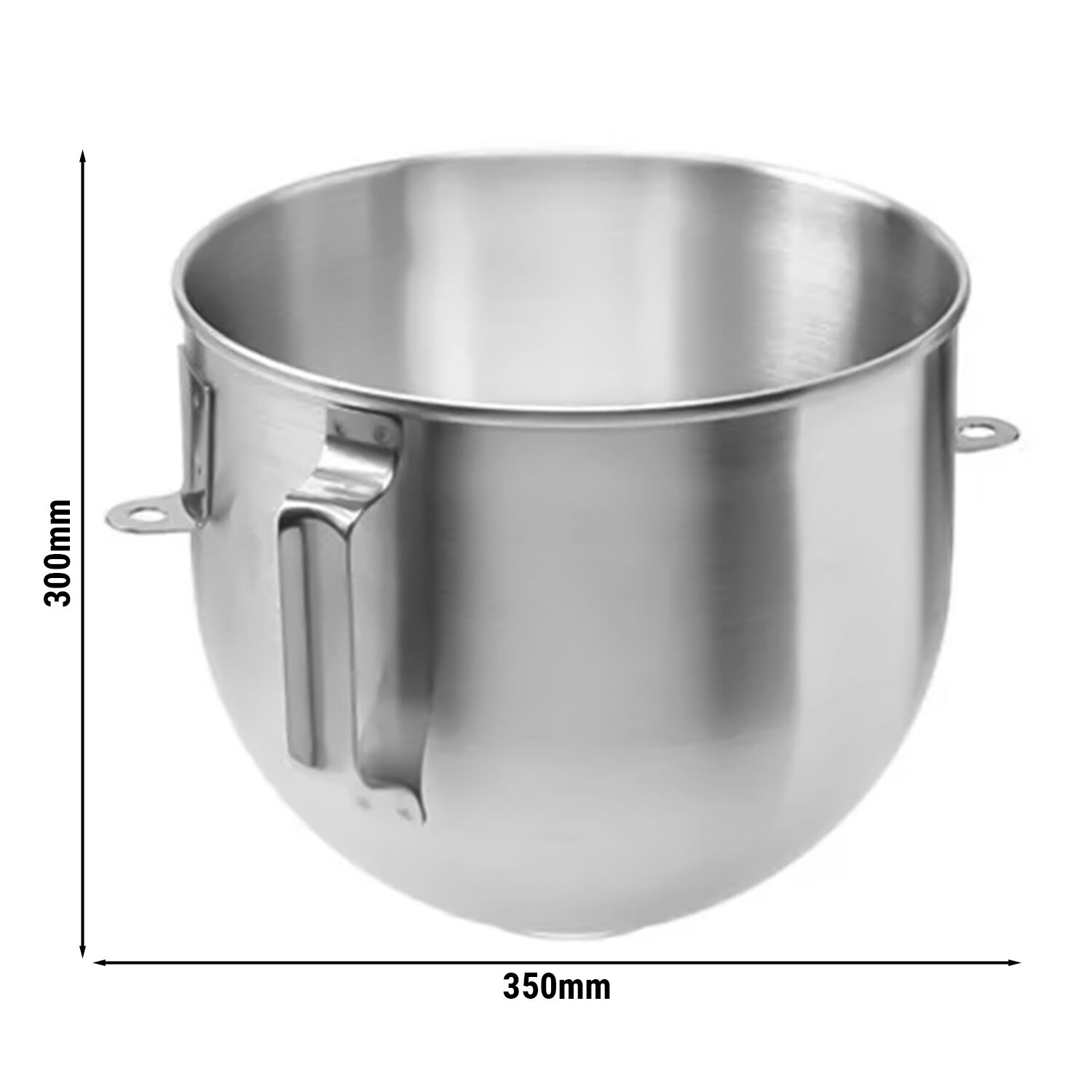 Keverőgép üst - Ø 350 mm - rozsdamentes acél - készülékhez: RSK35