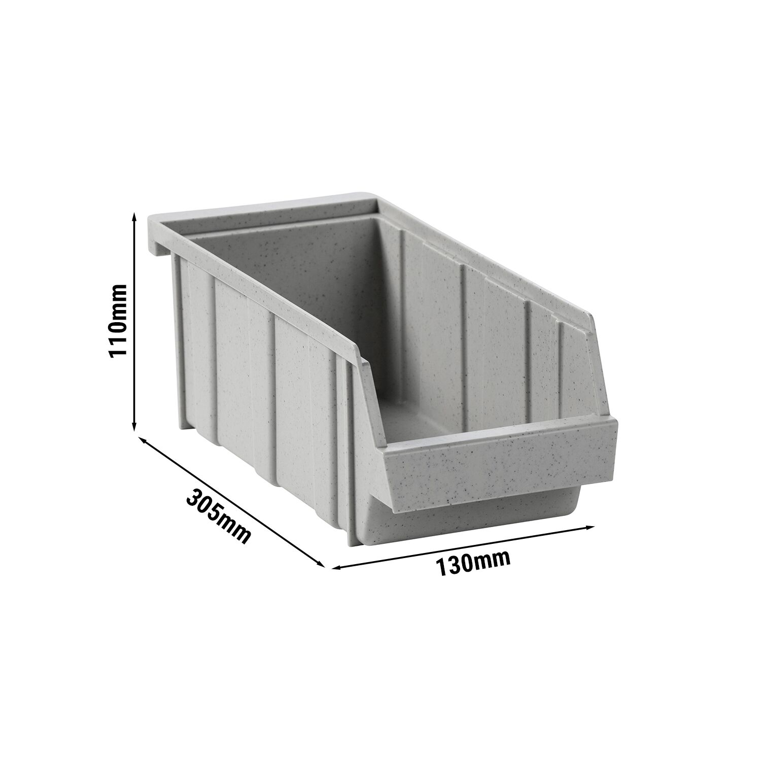 (12 pièces) CAMBRO | Versa Organizer – Récipient – 130×305×110 mm – gris moucheté
