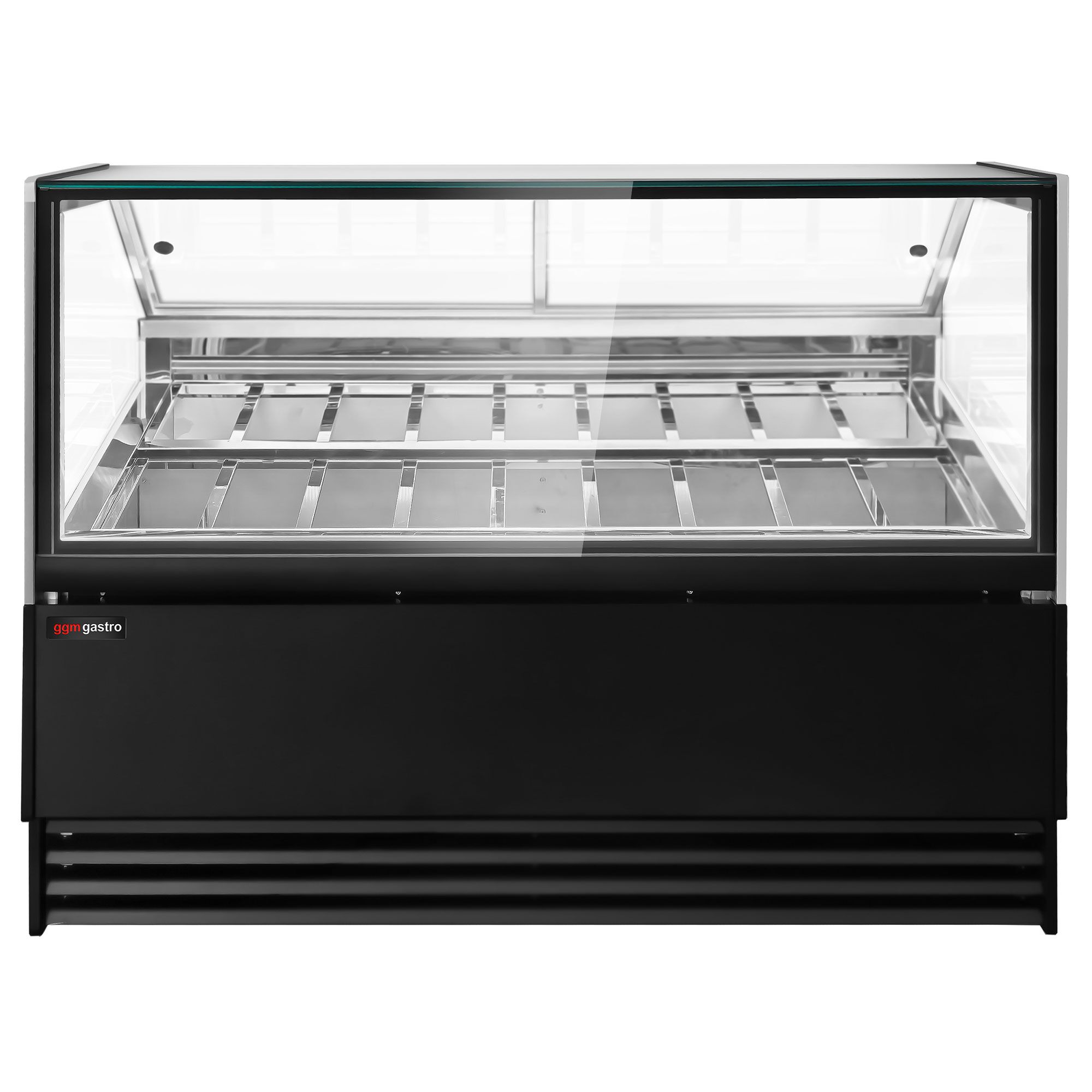 Vitrine à glace THEO – 1736 mm – refroidissement ventilé – pour 18 bacs à glace de 5 litres – Noir