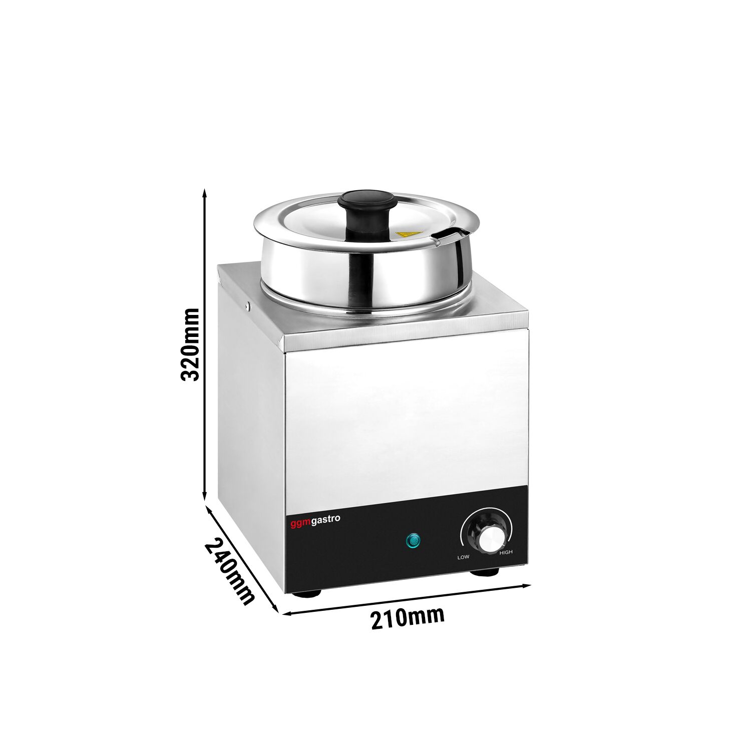 Bain-marie à sauce Inox PROFESSIONNEL - 1x3,5L (3,5L) - 200W