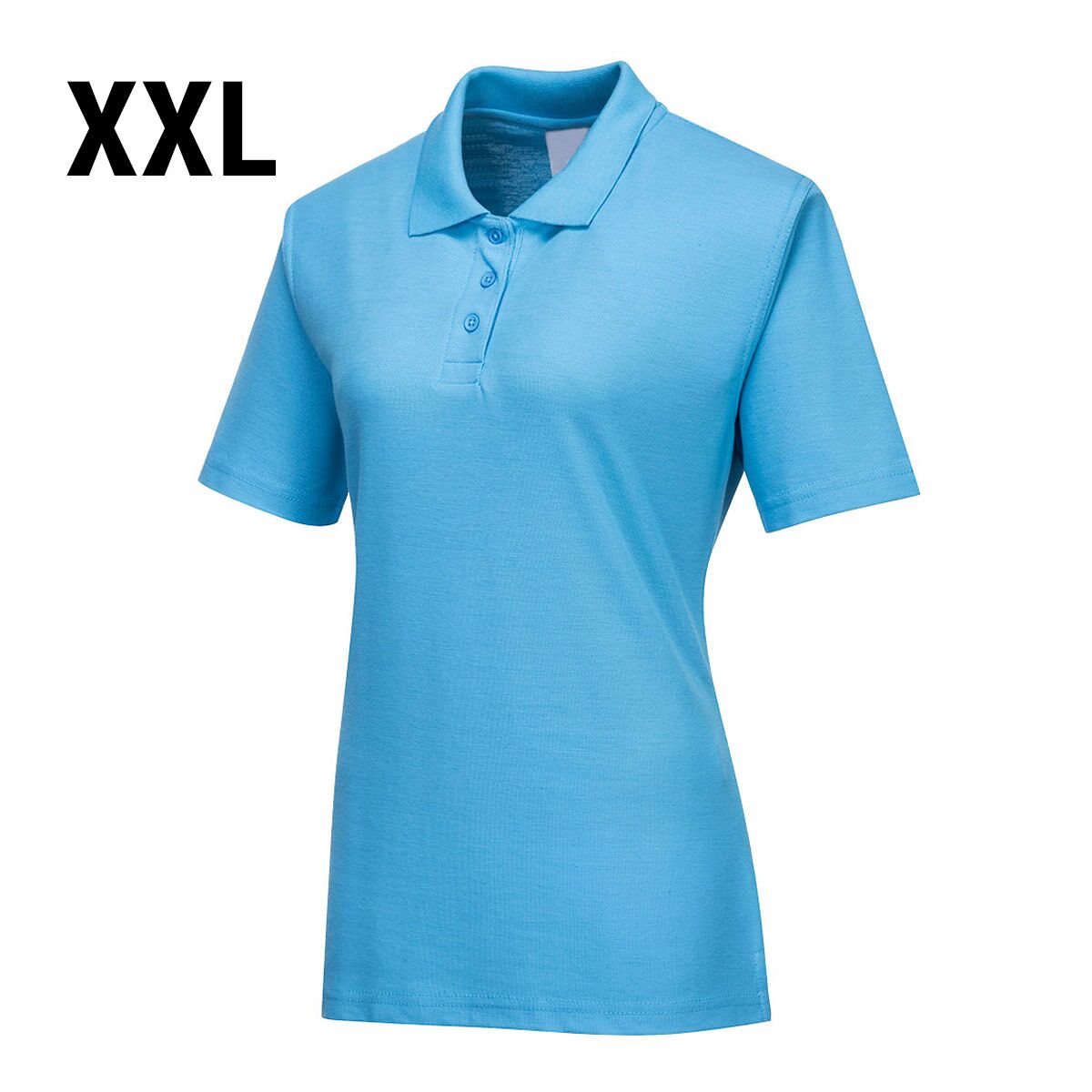 Polo femme - Bleu ciel - Taille : XXL