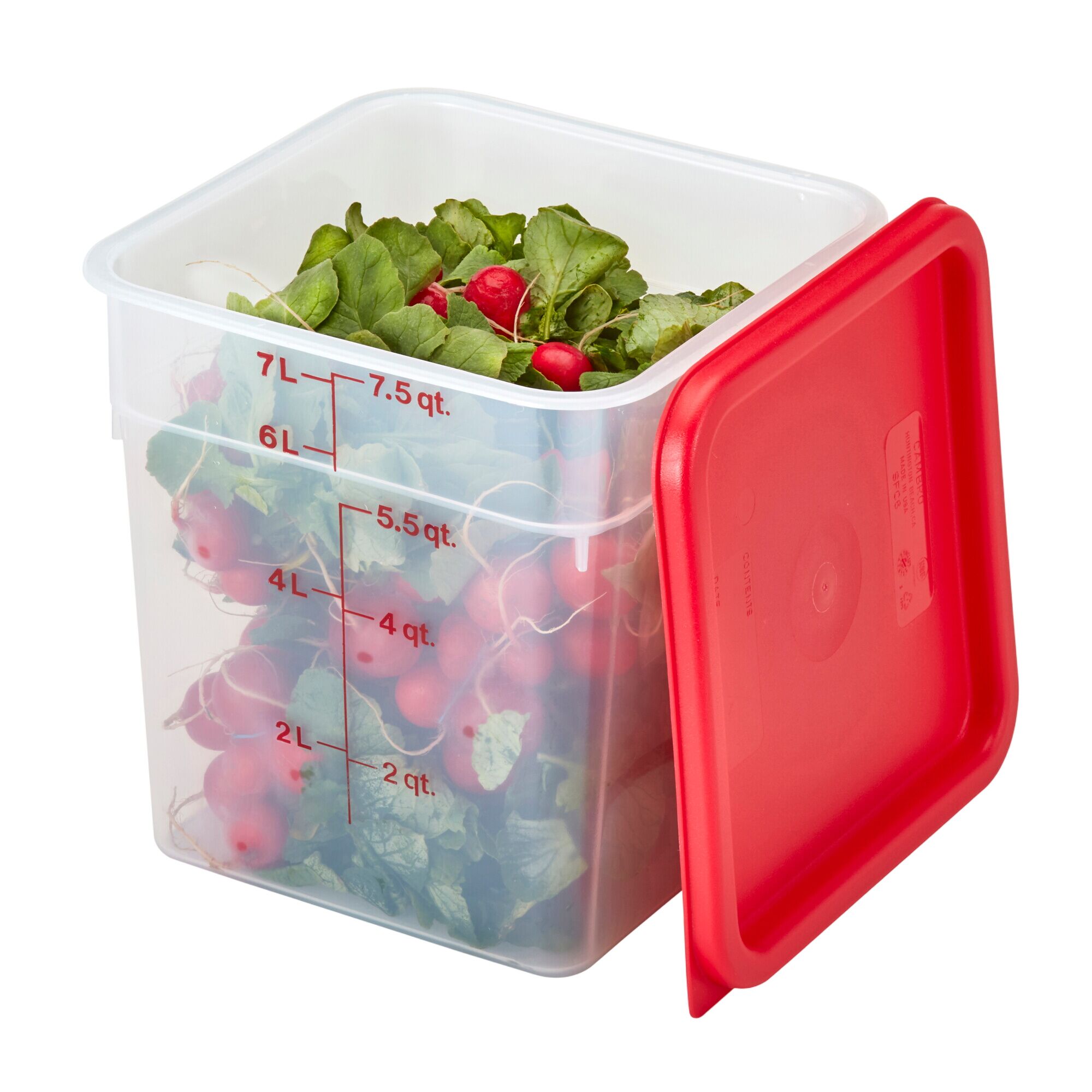 (6 pièces) CAMBRO | CAMSQUARES® – Récipient – 7,6 litres – transparent
