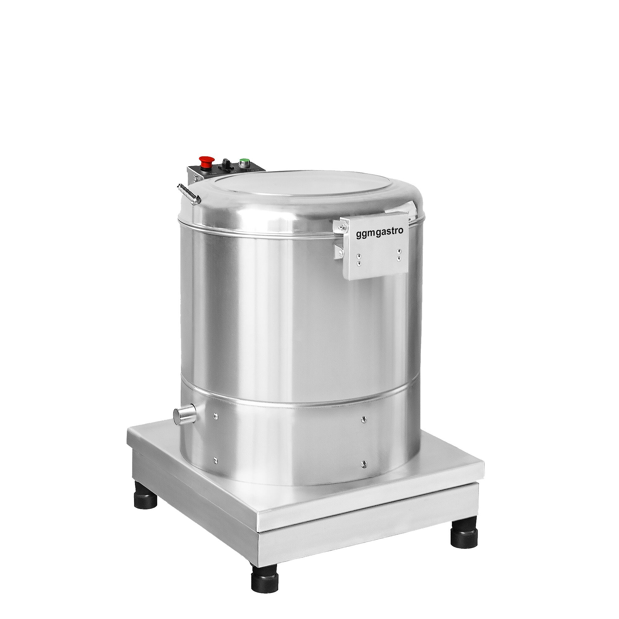 Salatschleuder - 20 Liter - 35kg/h - 370 Watt - 1400 U/min - Edelstahl - inkl. Ablassrohr