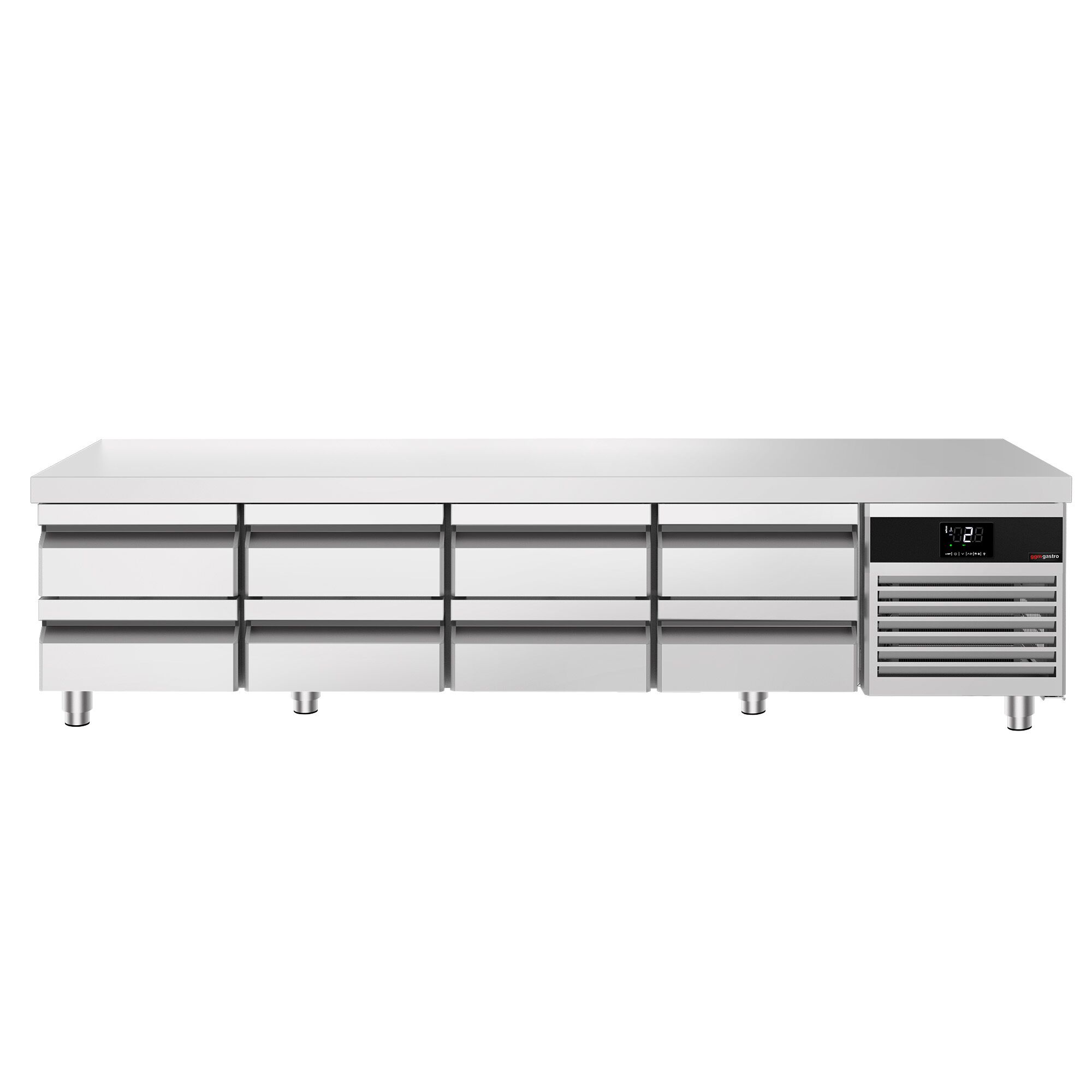 Soubassement réfrigéré Premium - 2400 mm - 310 litres - 8 tiroirs