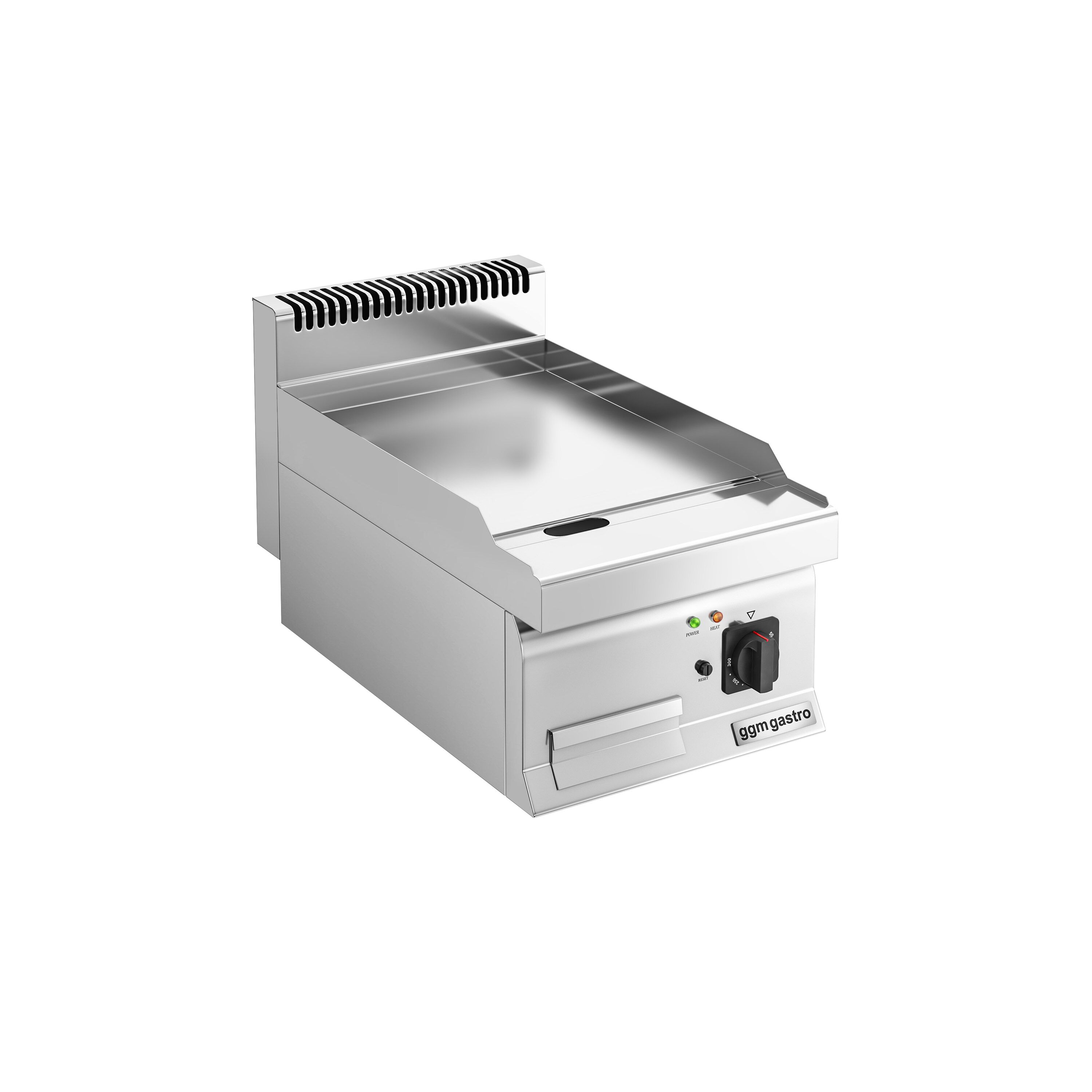 Plancha électrique - plaque acier - 4,5 kW - Lisse - Surface de cuisson : 395x500mm