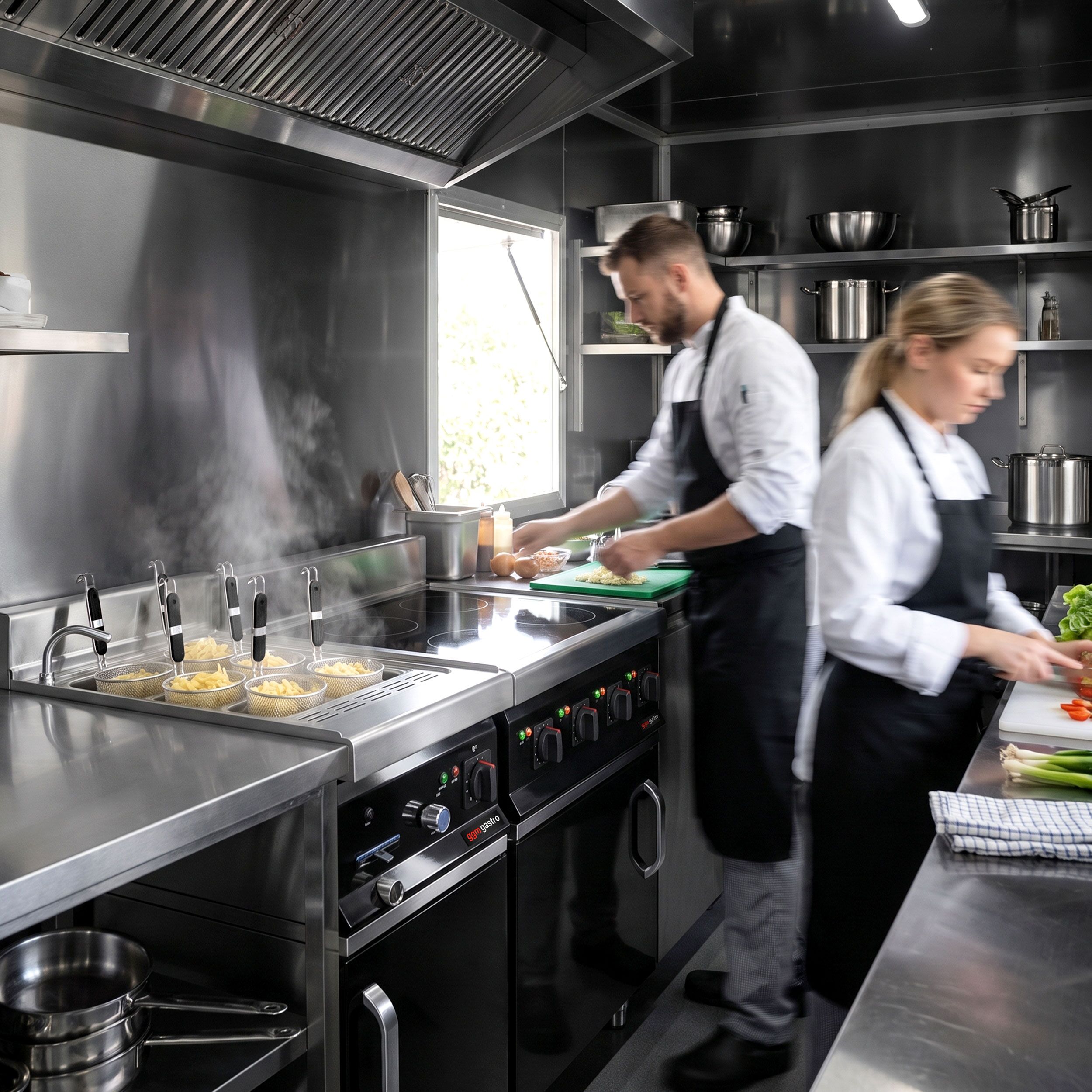 Commercial Electric Pasta Cooker - Single Tank - Countertop - 26L - 6kW - with Drain Tap - 700mm Depth