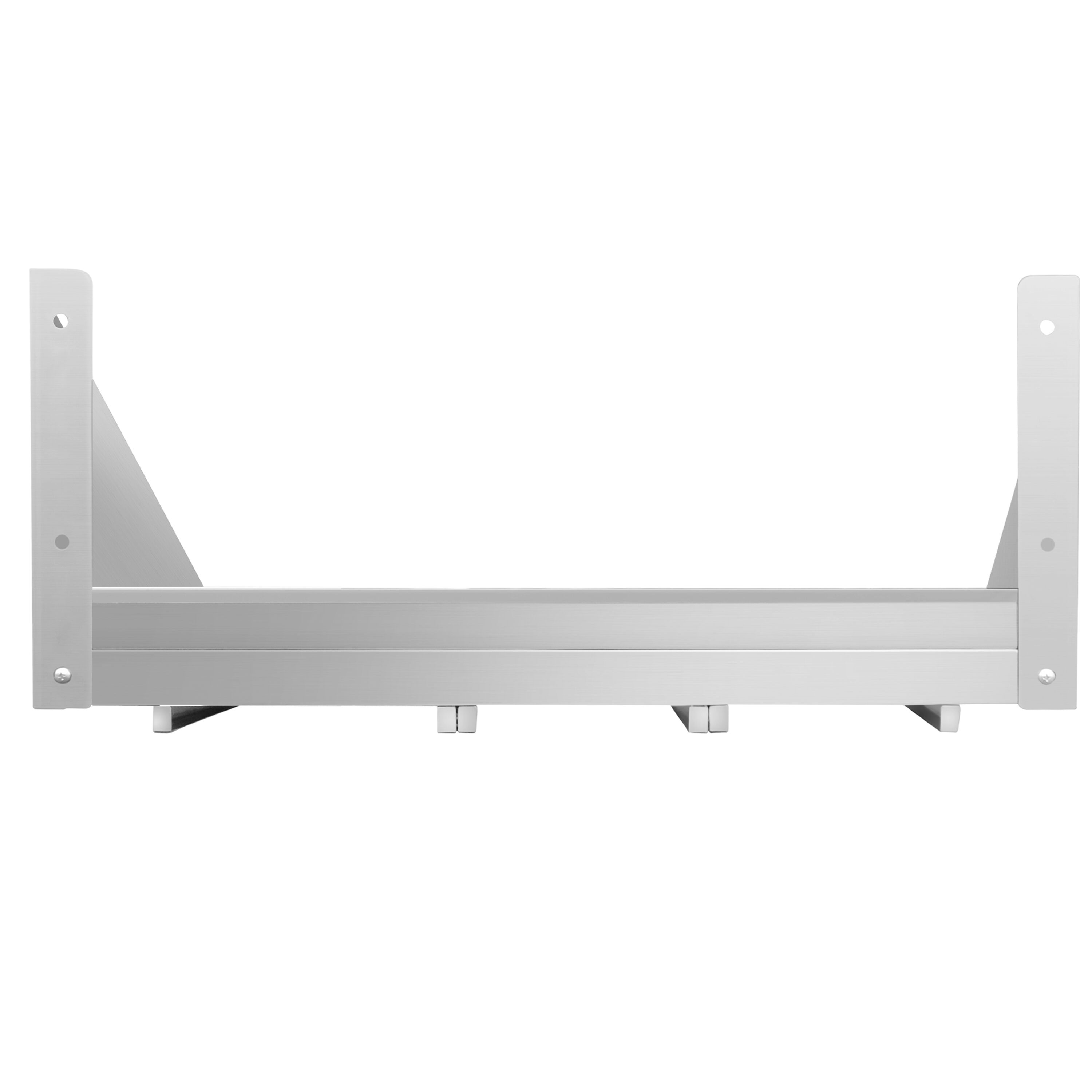 Étagère murale en inox pour Bacs GN 3x GN 1/6 - 600x300mm - 1 niveaux - incl. glissières pour bacs GN
