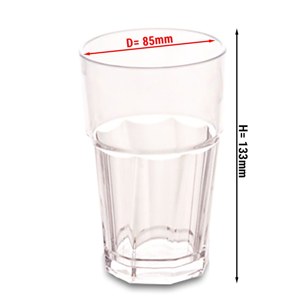 (50 pièces) Verre en Polycarbonate - Transparent - 300 ml