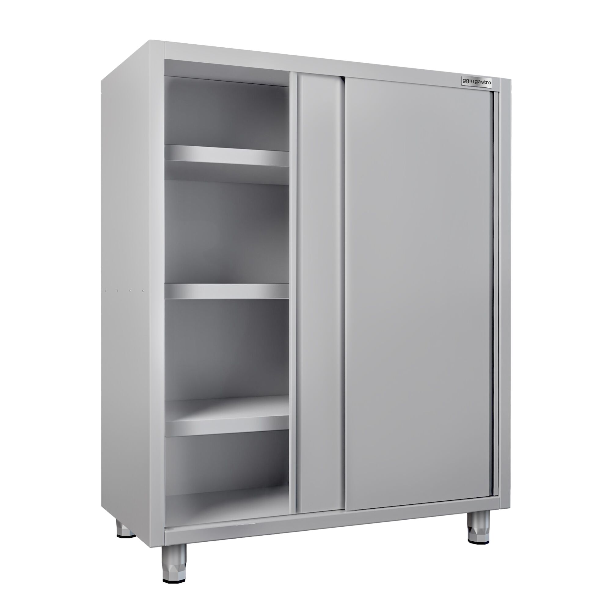 Armoire de travail en inox ECO - 1600x600mm - 2 portes coulissantes - Hauteur: 1800mm