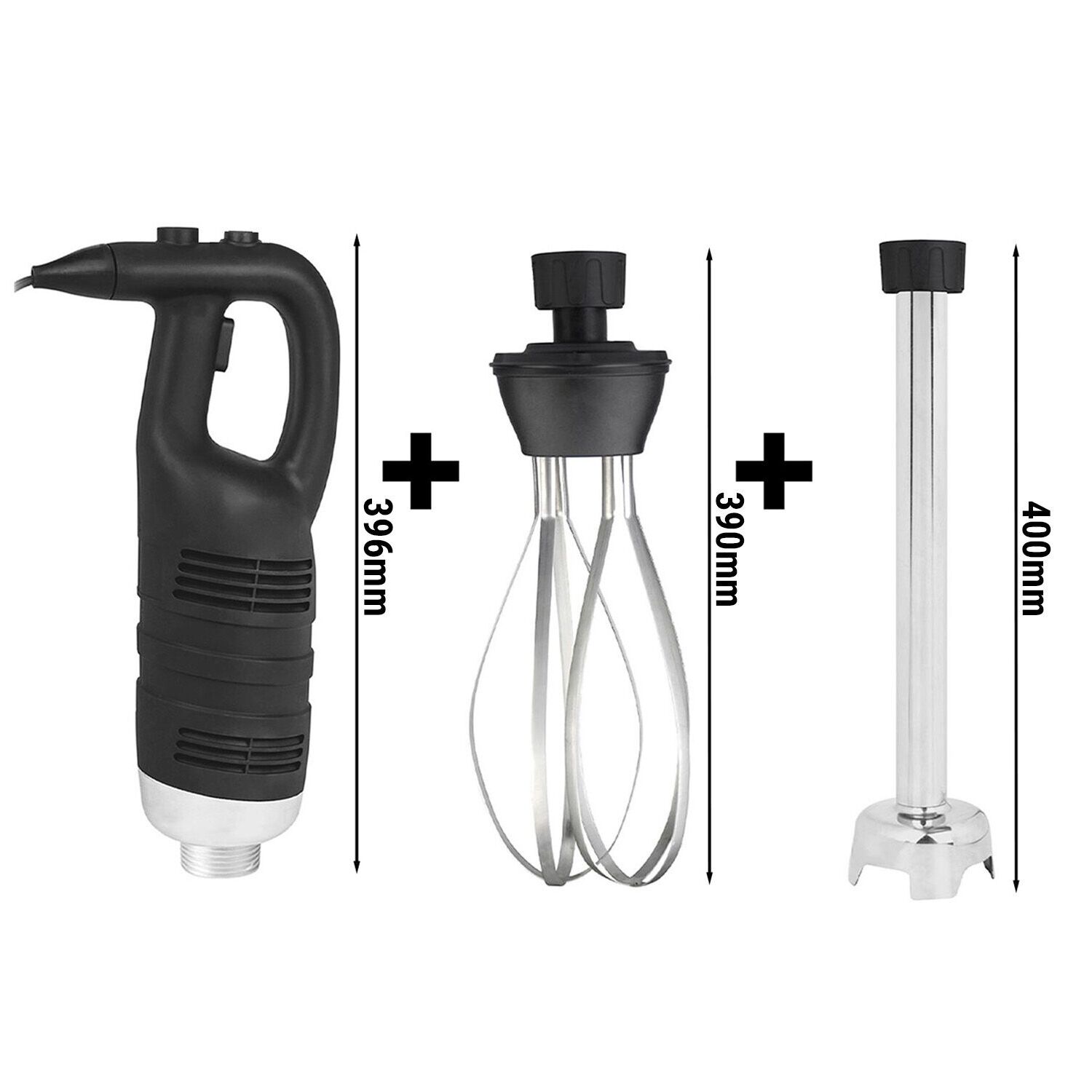 Mixeur plongeant professionnel Combi - pied démontable inclus - pied 400mm & Fouet - 850 W - Vitesse variable