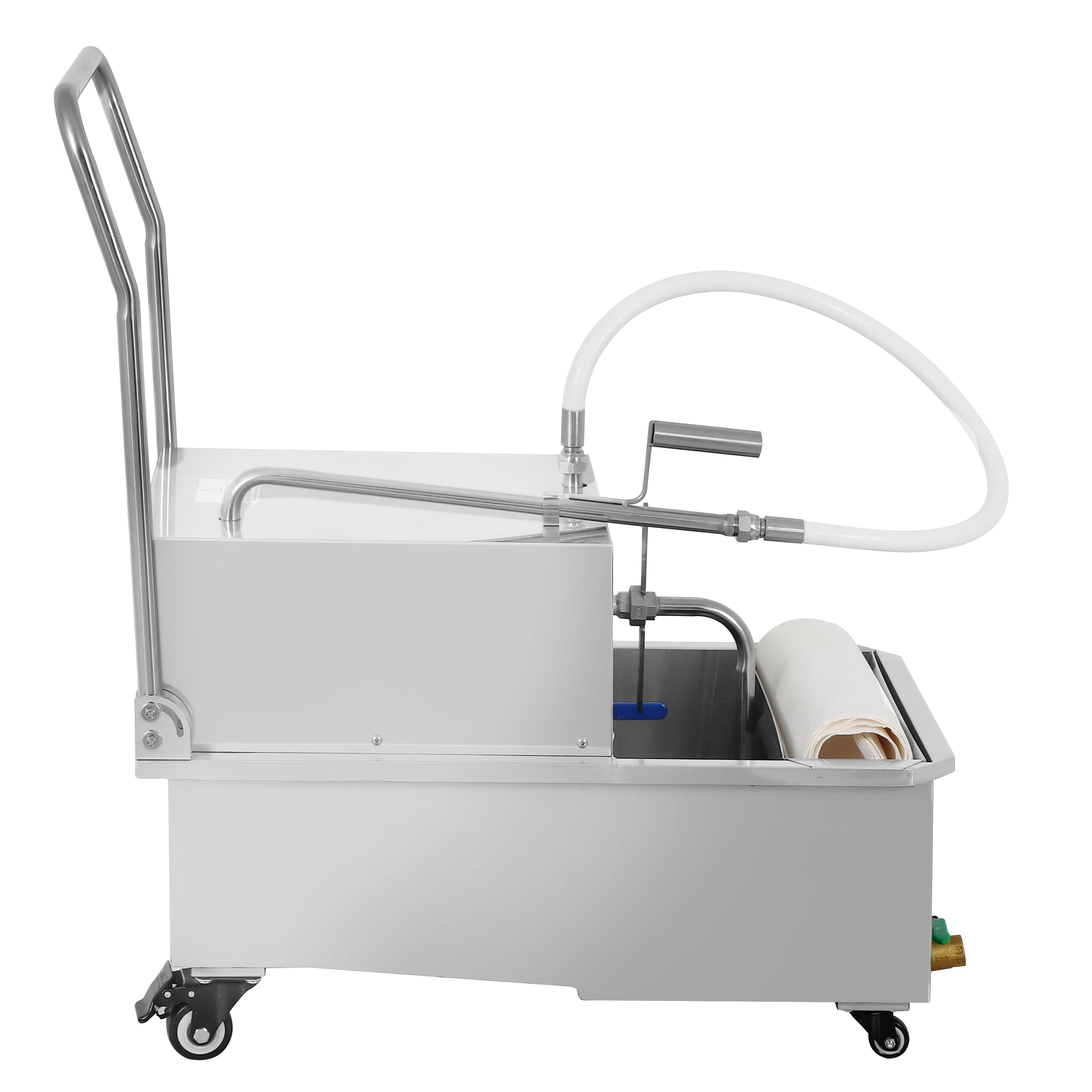 Filtre à huile de friture avec robinet de vidange – 48 litres/minute – 550 watts