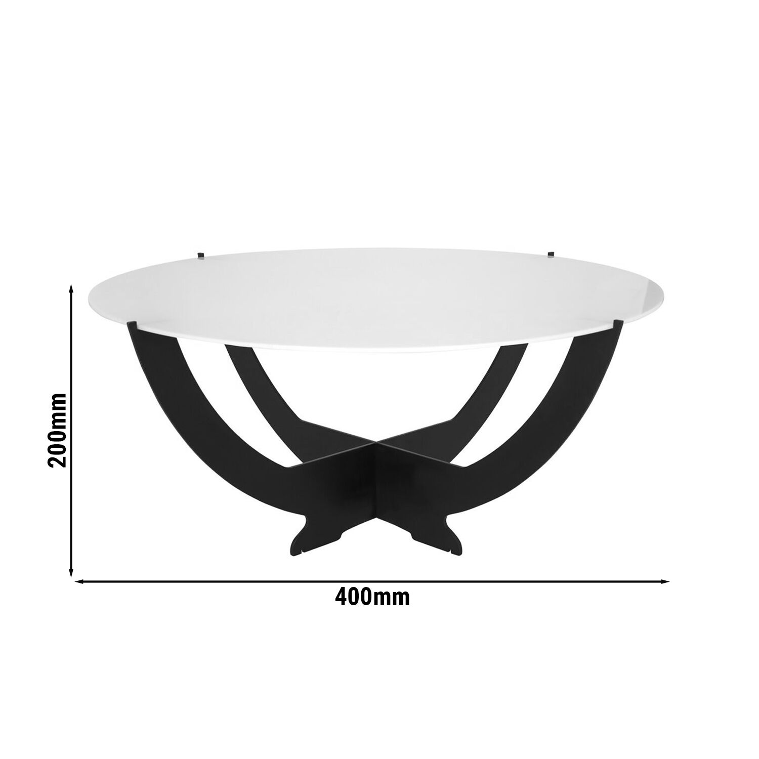 Bufféställning - BLACK LINE - rostfritt stål, svart - rund - Ø 381 mm - Höjd: 200 mm