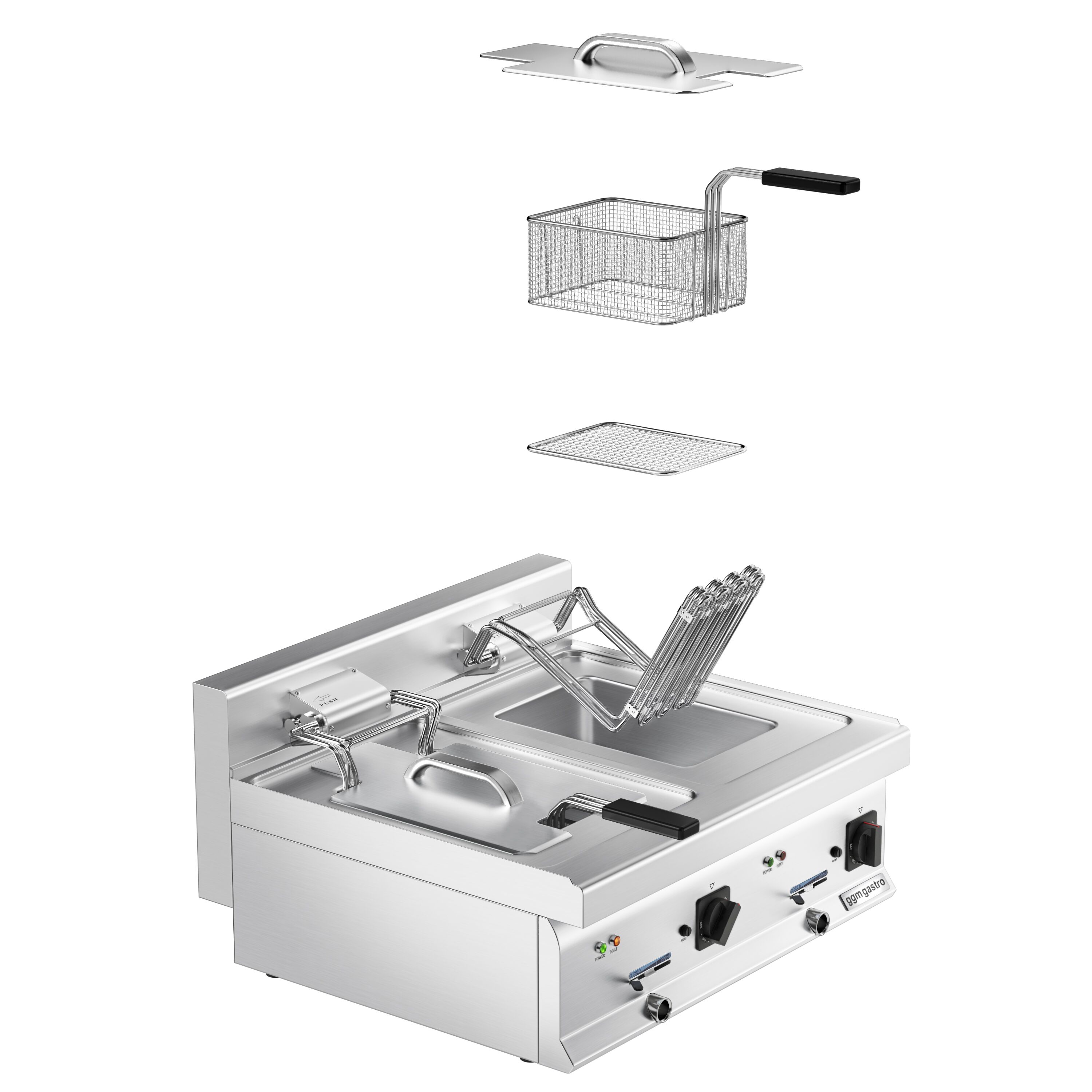 Friteuse électrique double – 10+10 litres – 18 kW