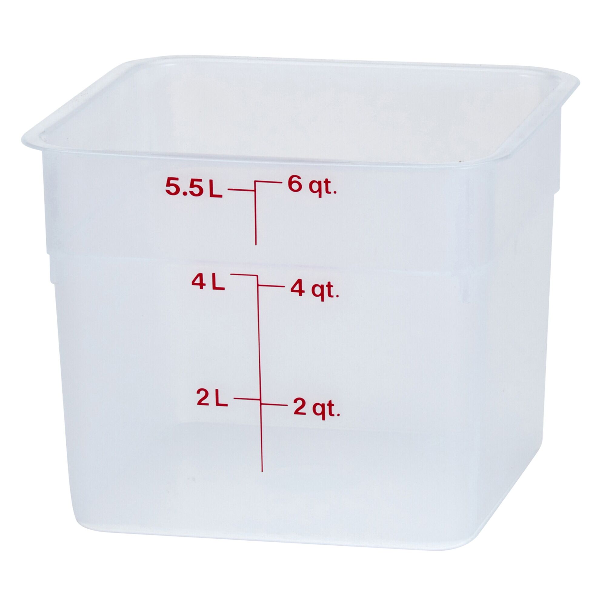 (6 pièces) CAMBRO | CAMSQUARES® – Récipient – 5,7 litres – transparent
