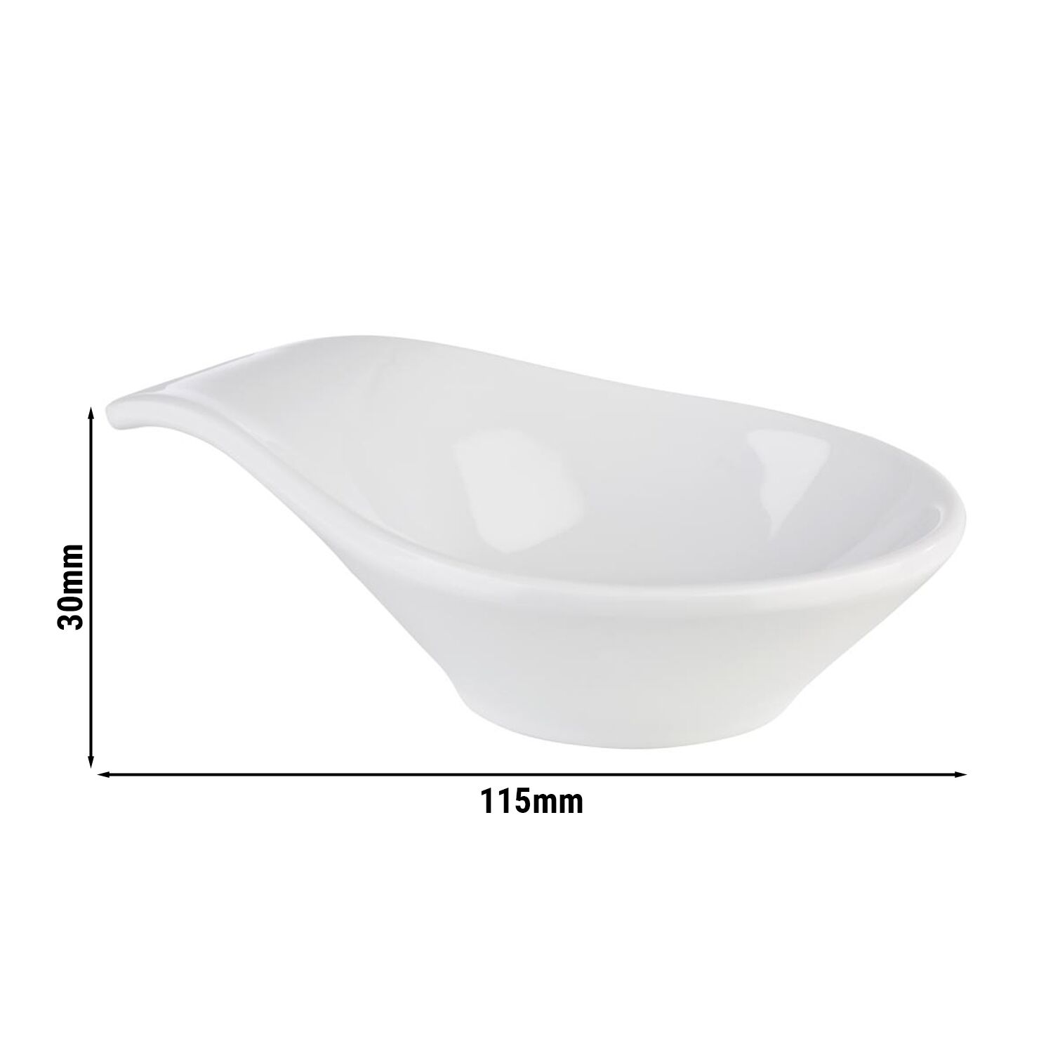 (12 pièces) Coupelles à sauce - FRIENDLY - PET - 60 ml - 115 x 75 mm - Blanc