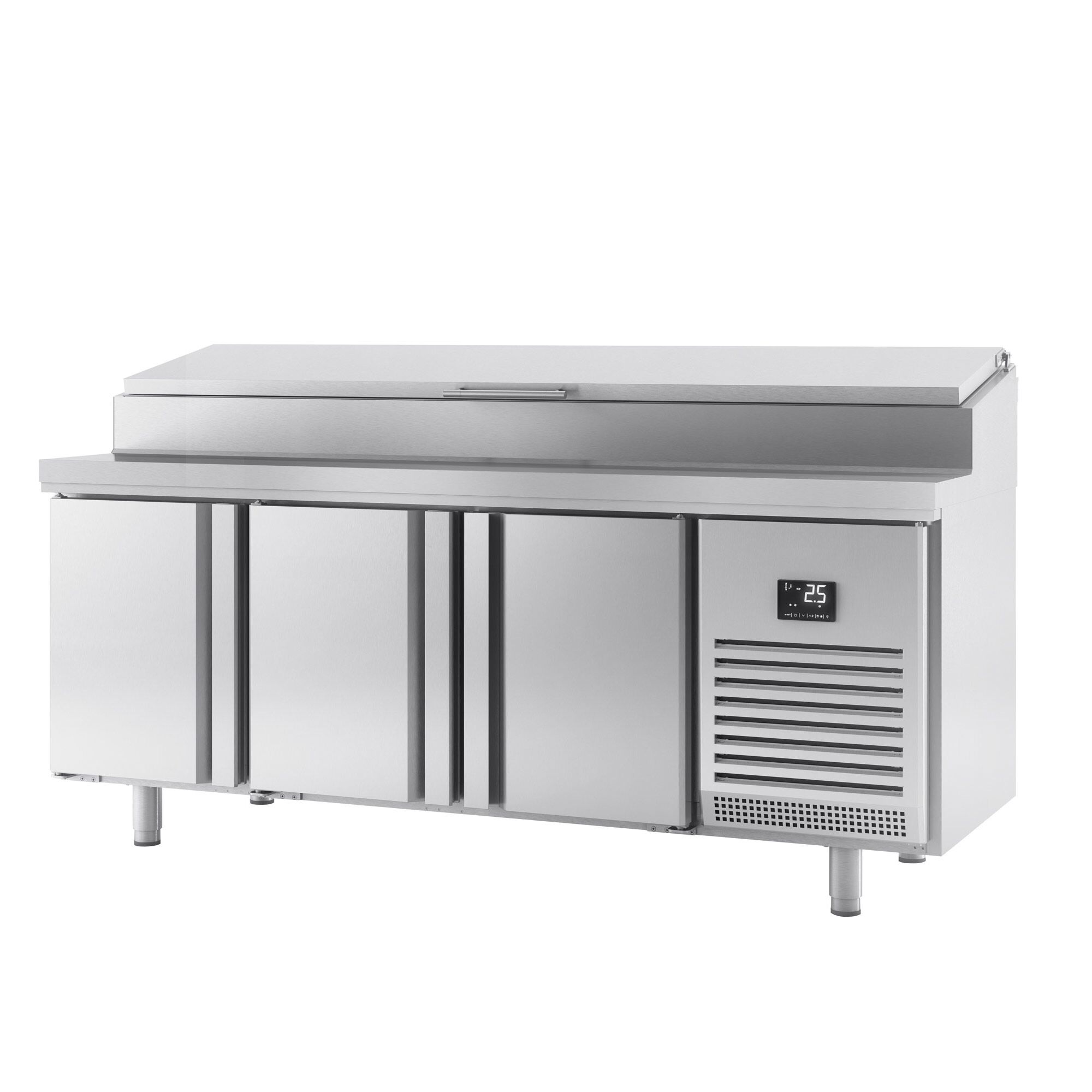 Commercial Bakery Counter Fridge - 2185x800mm - 3 Doors - EN 600x400 - topper for 13x GN 1/4