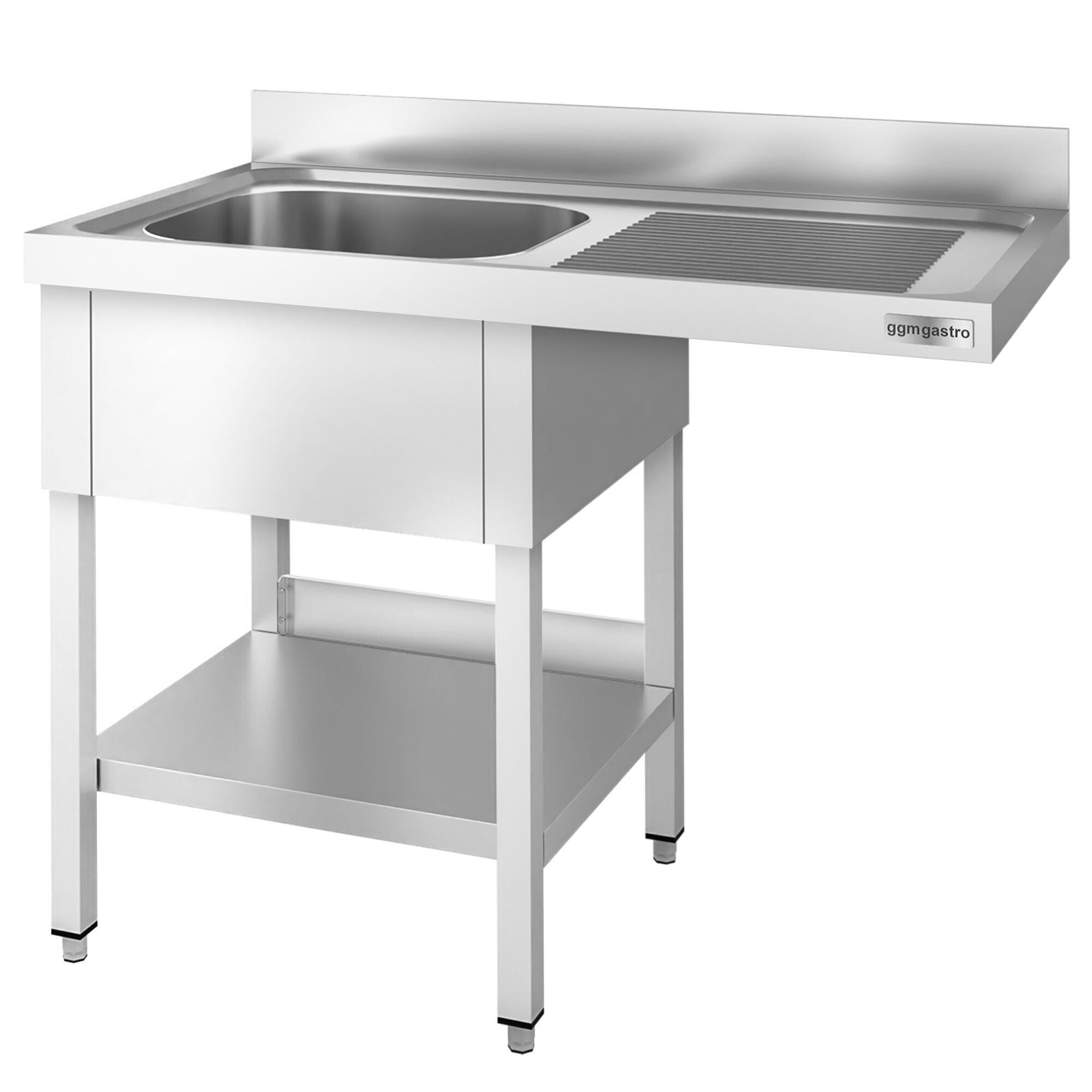 Lavello con vano lavastoviglie PREMIUM - 1200x700mm - con 1 vasca sinistra - con alzatina