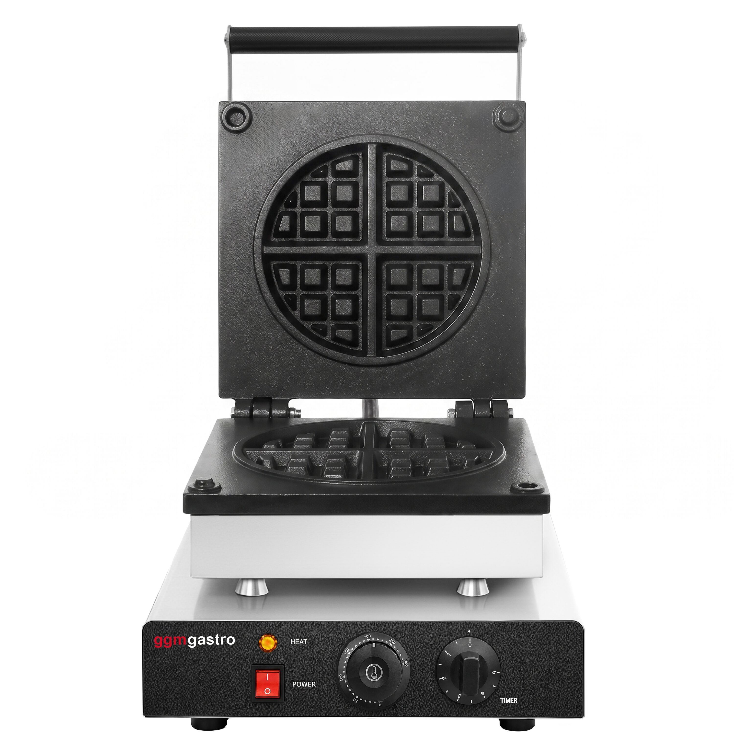 Waffle iron - Single - Manual - 1,75 kW - Shape: American waffle - Teflon-coated baking plates