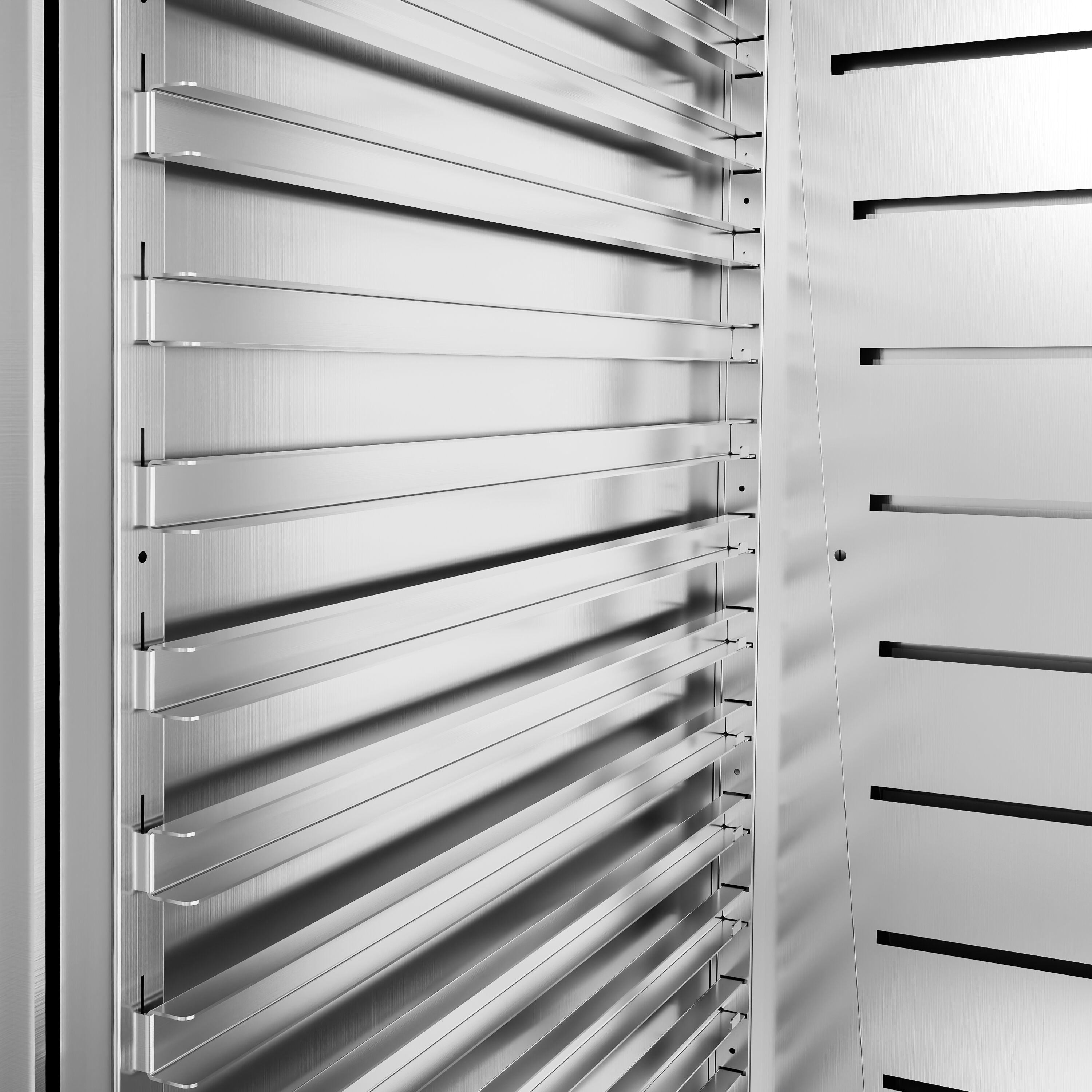 Armoire de conservation pour bacs à glace négative Inox AISI 304 - 600 x 800 - 650 L - avec 1 porte - p.ex. pour 48× bacs à glace 5L ou 32× bacs 7L