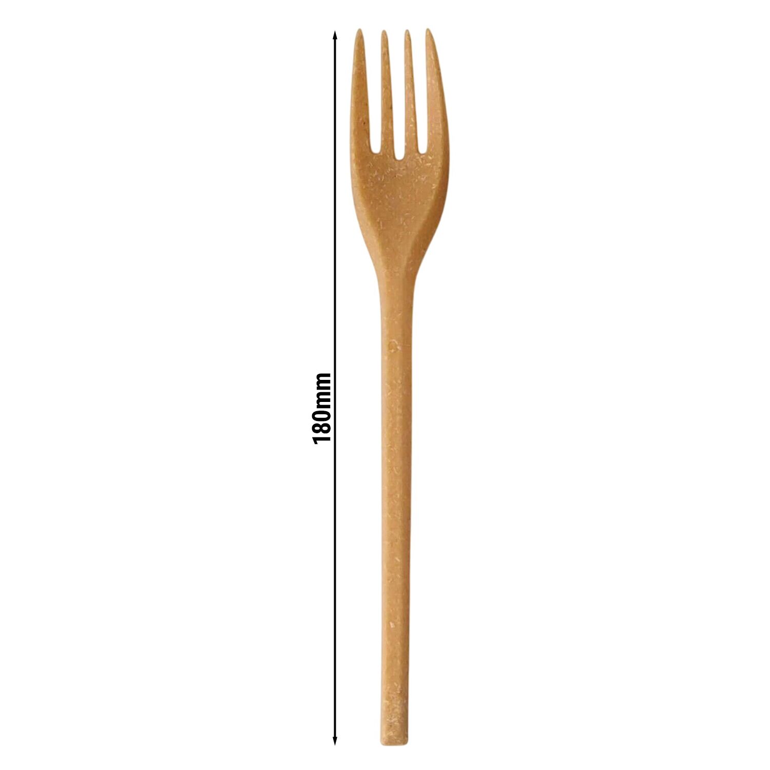 (1000 pcs) Fourchette réutilisable - 180mm - Brun