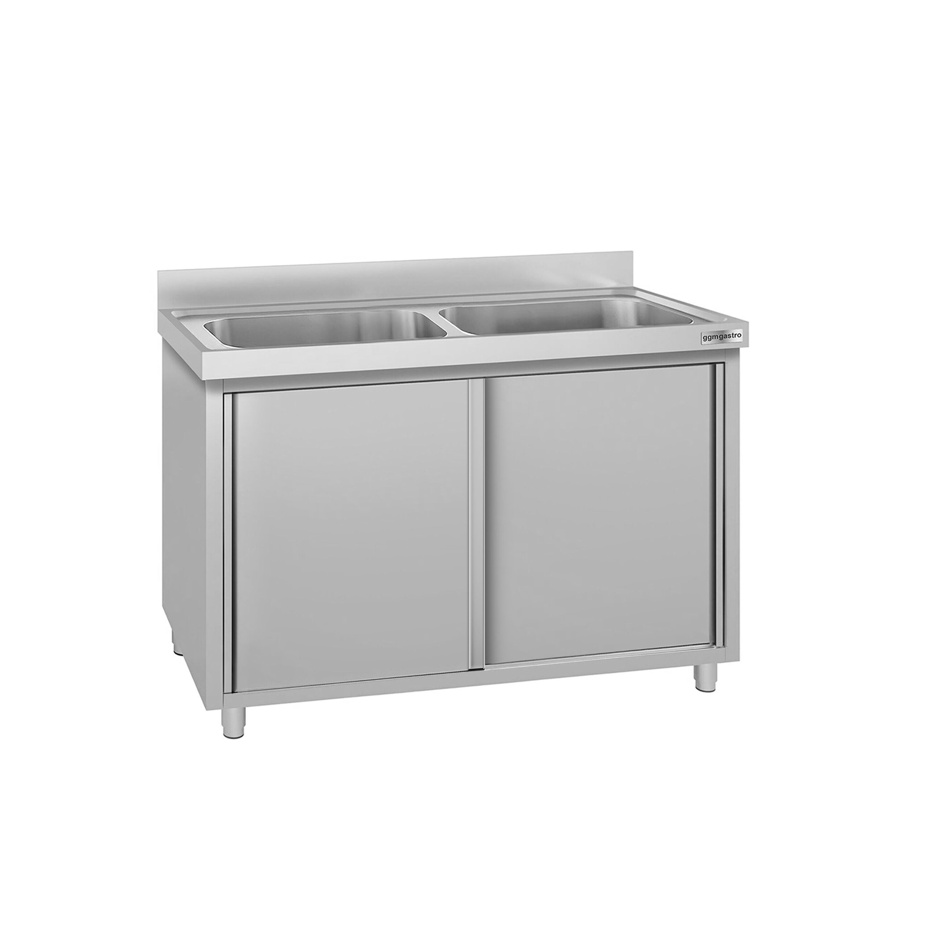 ECO pot washing cabinet – 1600 x 600 mm – with 2 basins