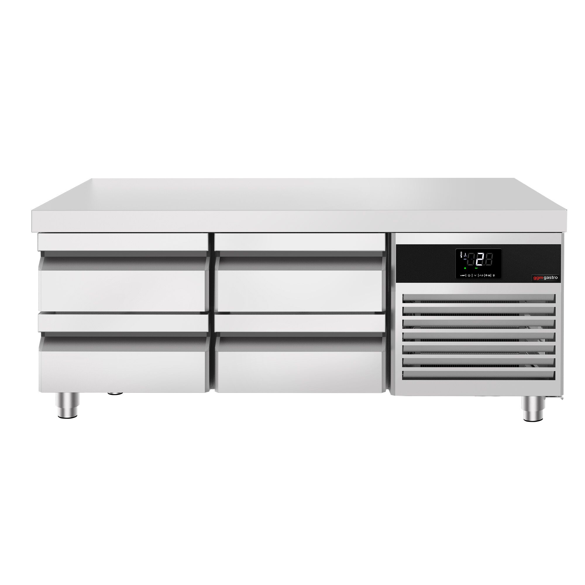 Soubassement réfrigéré Premium - 1400 mm - 135 litres - 4 tiroirs