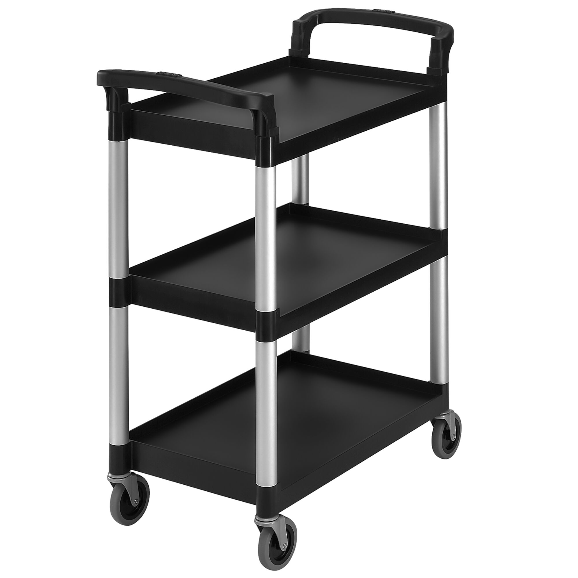 CAMBRO | Chariot de Service en Polypropylène - 835x410mm - avec 3 Étages - Noir