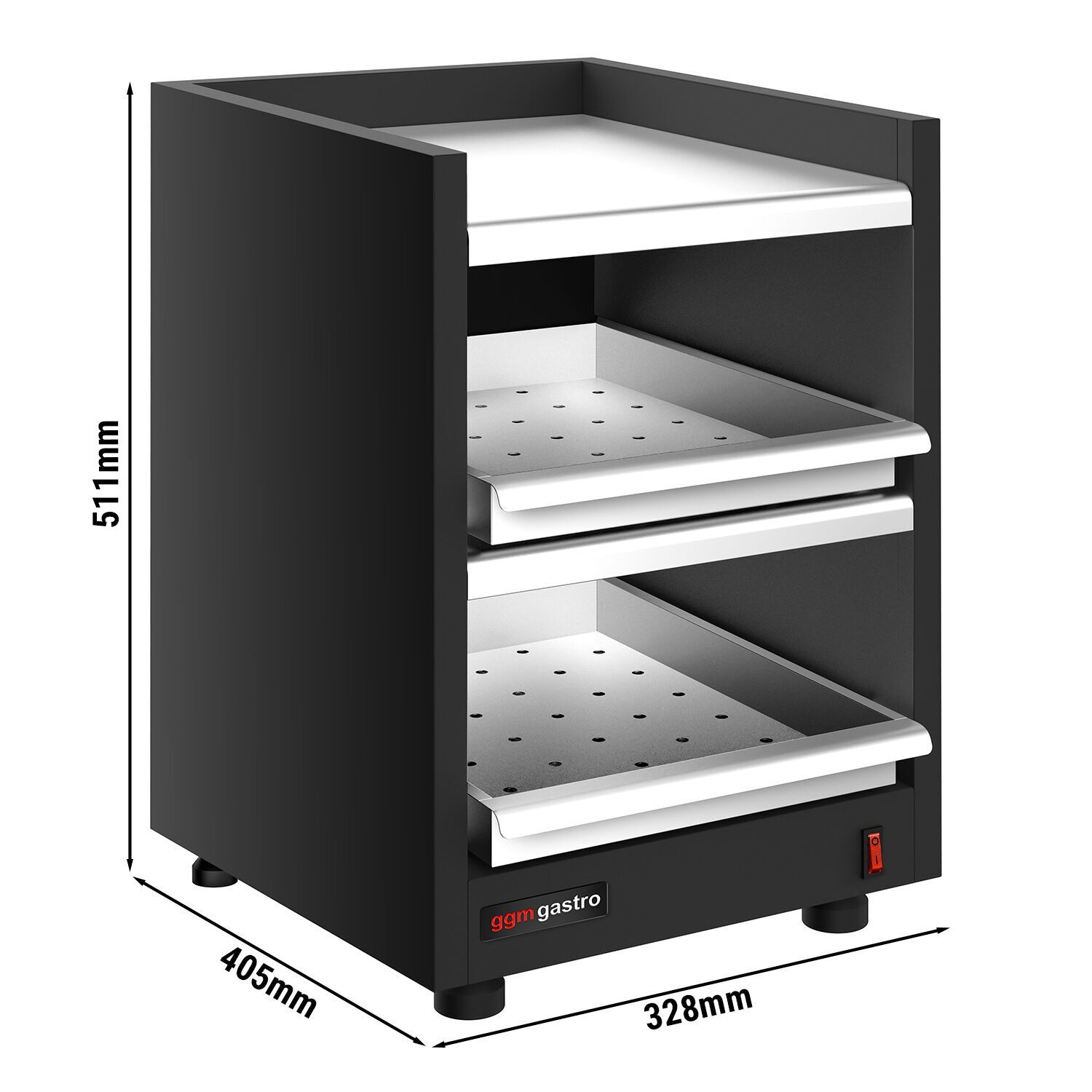 Chauffe-tasses - pour 48 tasses - 400W - 2 plateaux chauffants