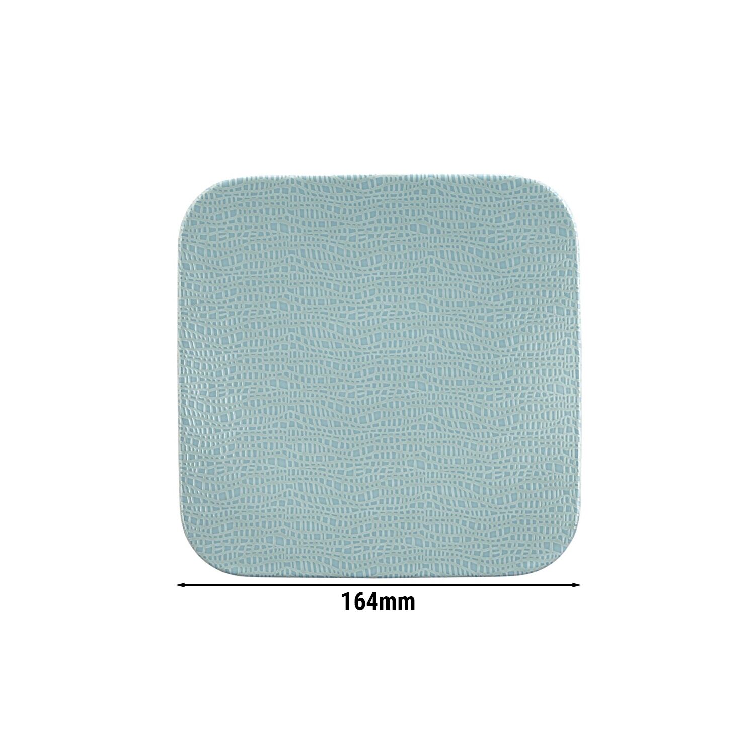 (6 pièces) SELTMANN WEIDEN | Assiette coupe – plate carrée – 165 × 165 mm – Turquoise