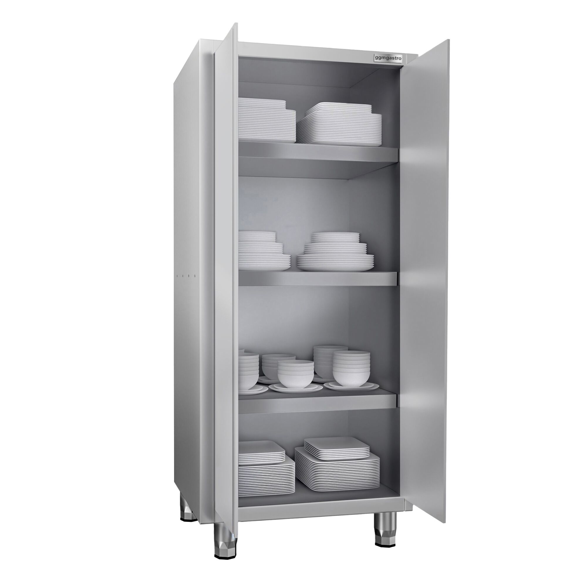 Armoire haute en inox PREMIUM - 800x700mm - 2 portes battantes - Hauteur: 1800mm