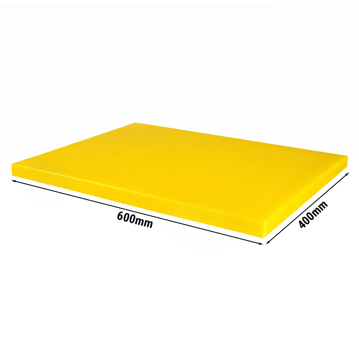 Planche à découper antidérapante avec butées – format EN 600 × 400 – conforme HACCP – Jaune
