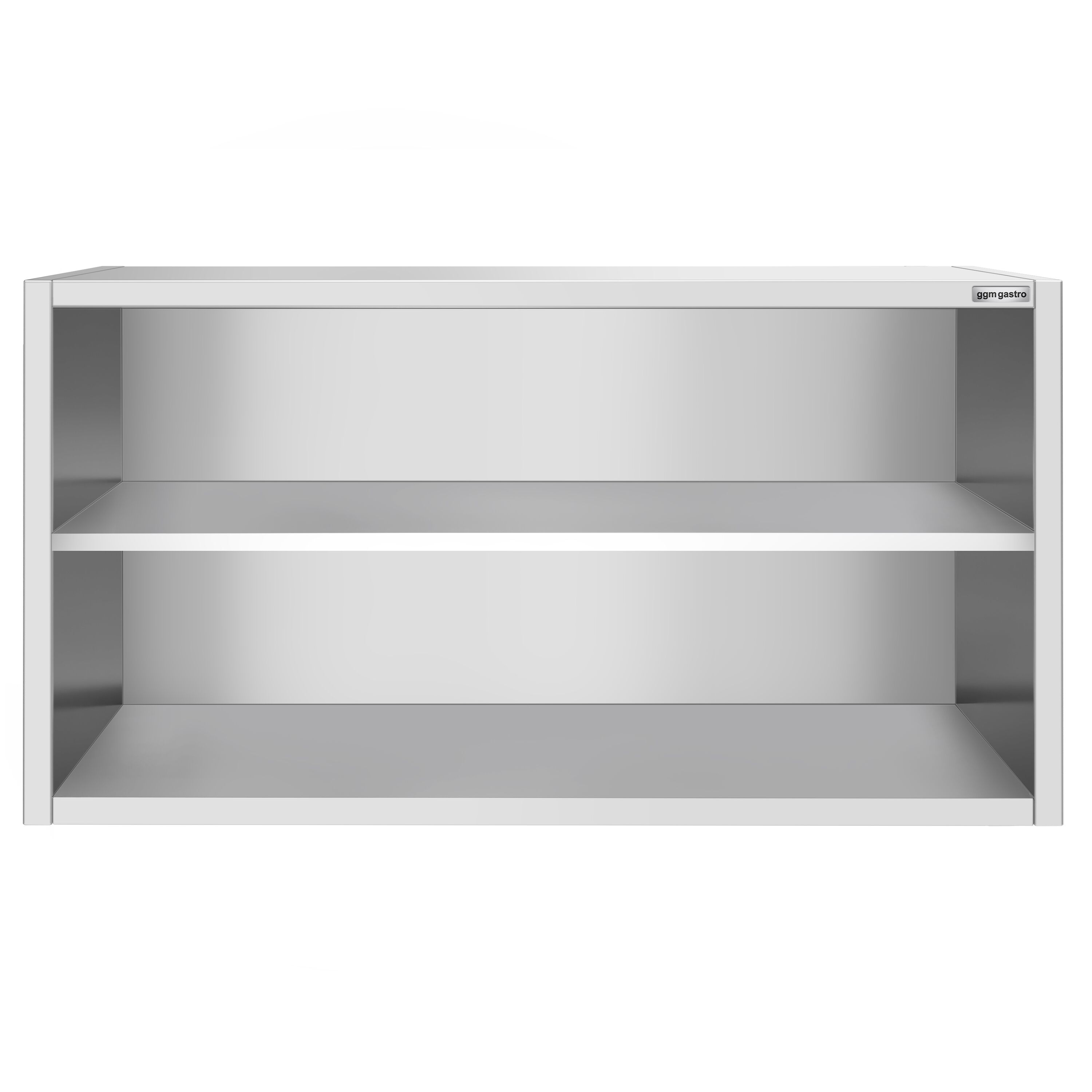 Armoire murale en acier inoxydable PREMIUM - 1600x400mm - sans portes (ouvert) - 800mm de haut