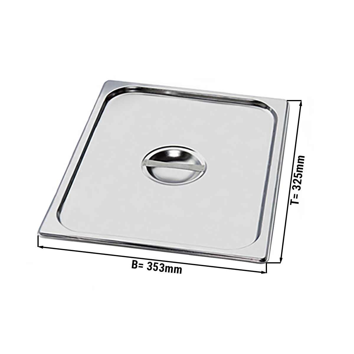 Stainless Steel GN Lid GN 2/3 - 355x324x28mm