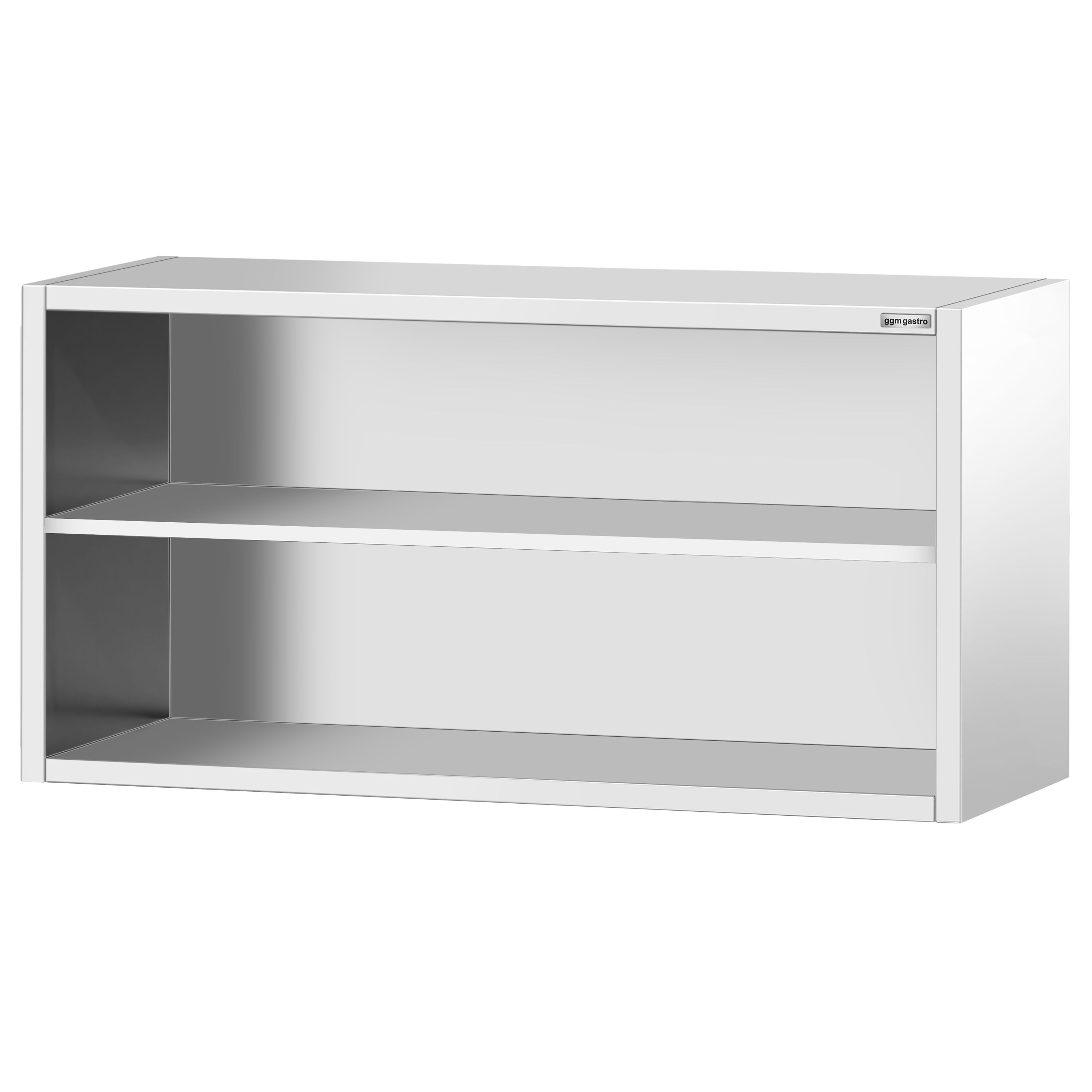 Armoire murale en acier inoxydable PREMIUM - 1600x400mm - sans portes (ouvert) - 800mm de haut