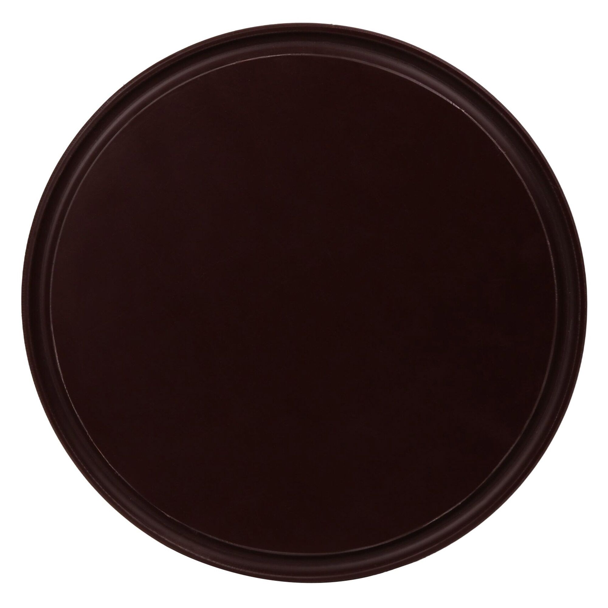 Assiette à Pizza en Polyéthylène - Ø 200 mm - avec Rigole à Jus - Marron