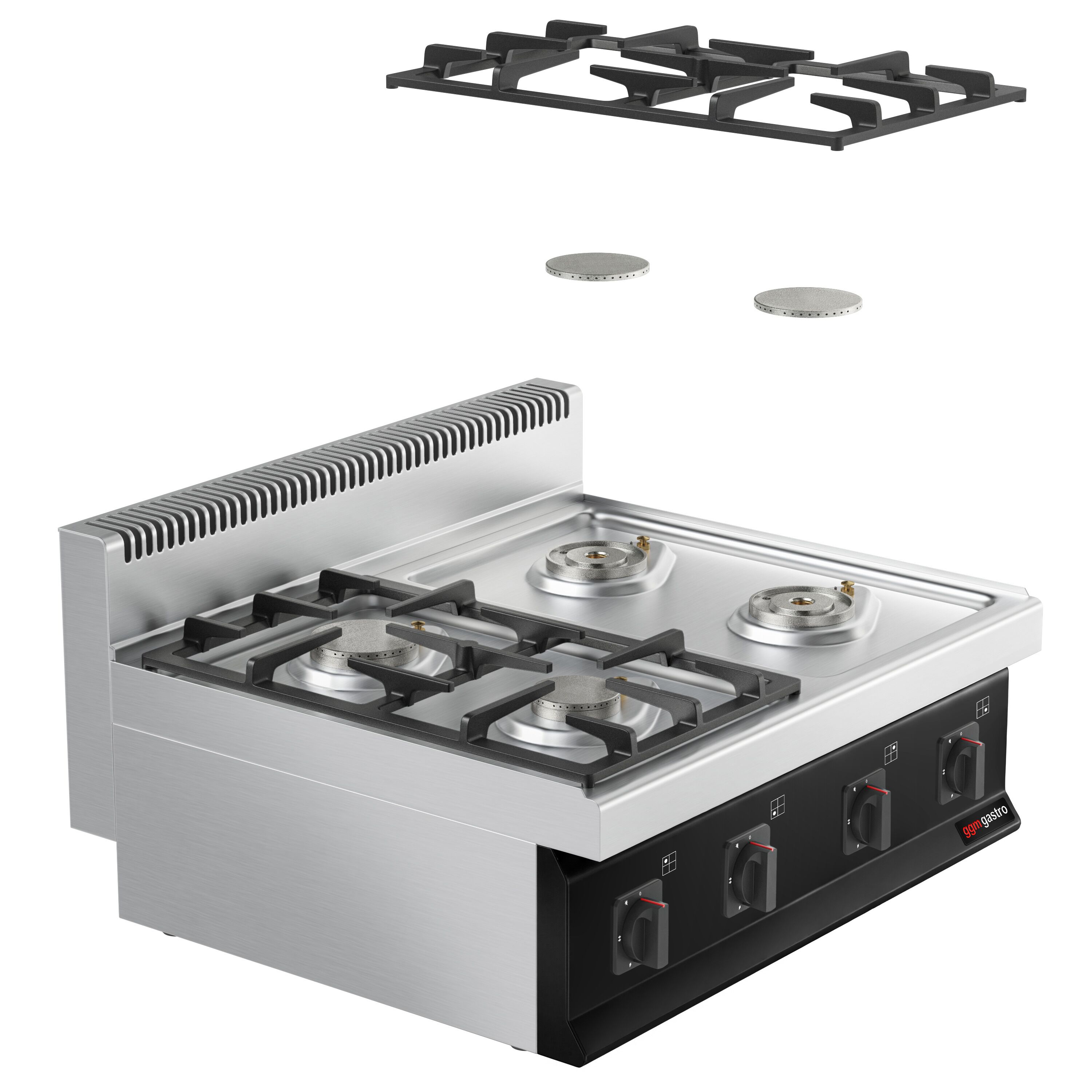 Fourneau à gaz – 23 kW – 4 brûleurs