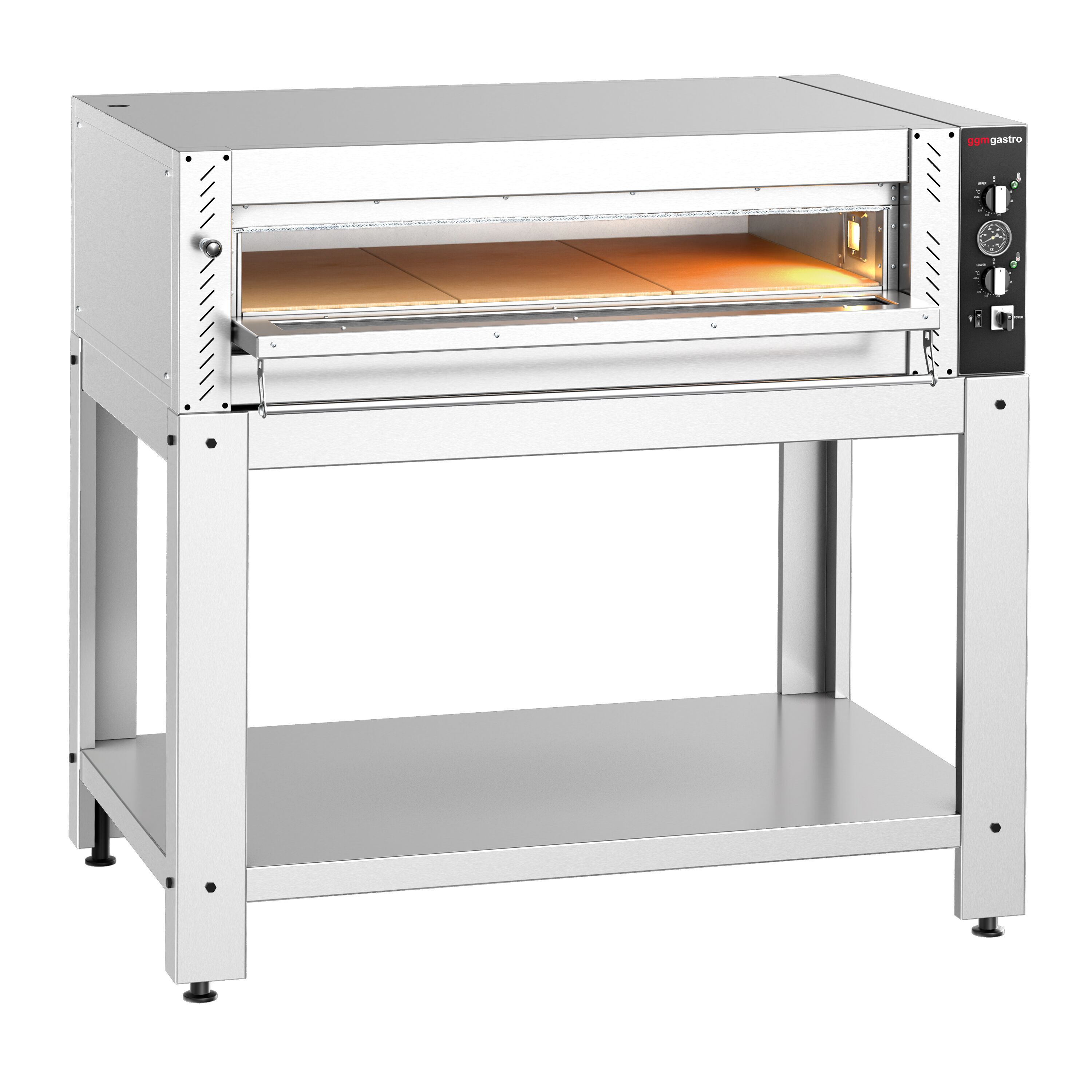 Four à pizza électrique – 6 x 30 cm (large) – Manuel – incl. support inférieur