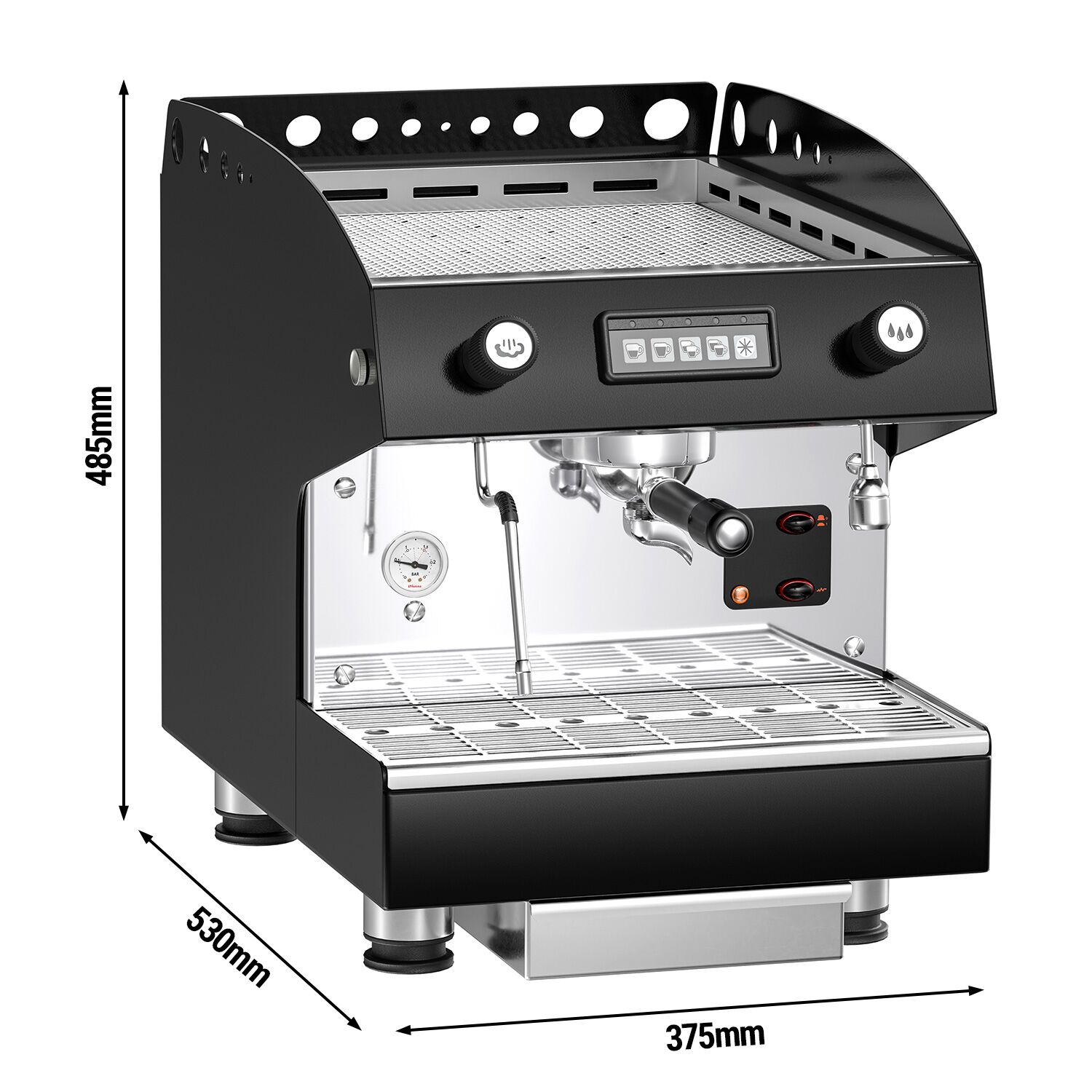 Machine à café porte-filtre – 1 groupe – avec système de préinfusion inclus
