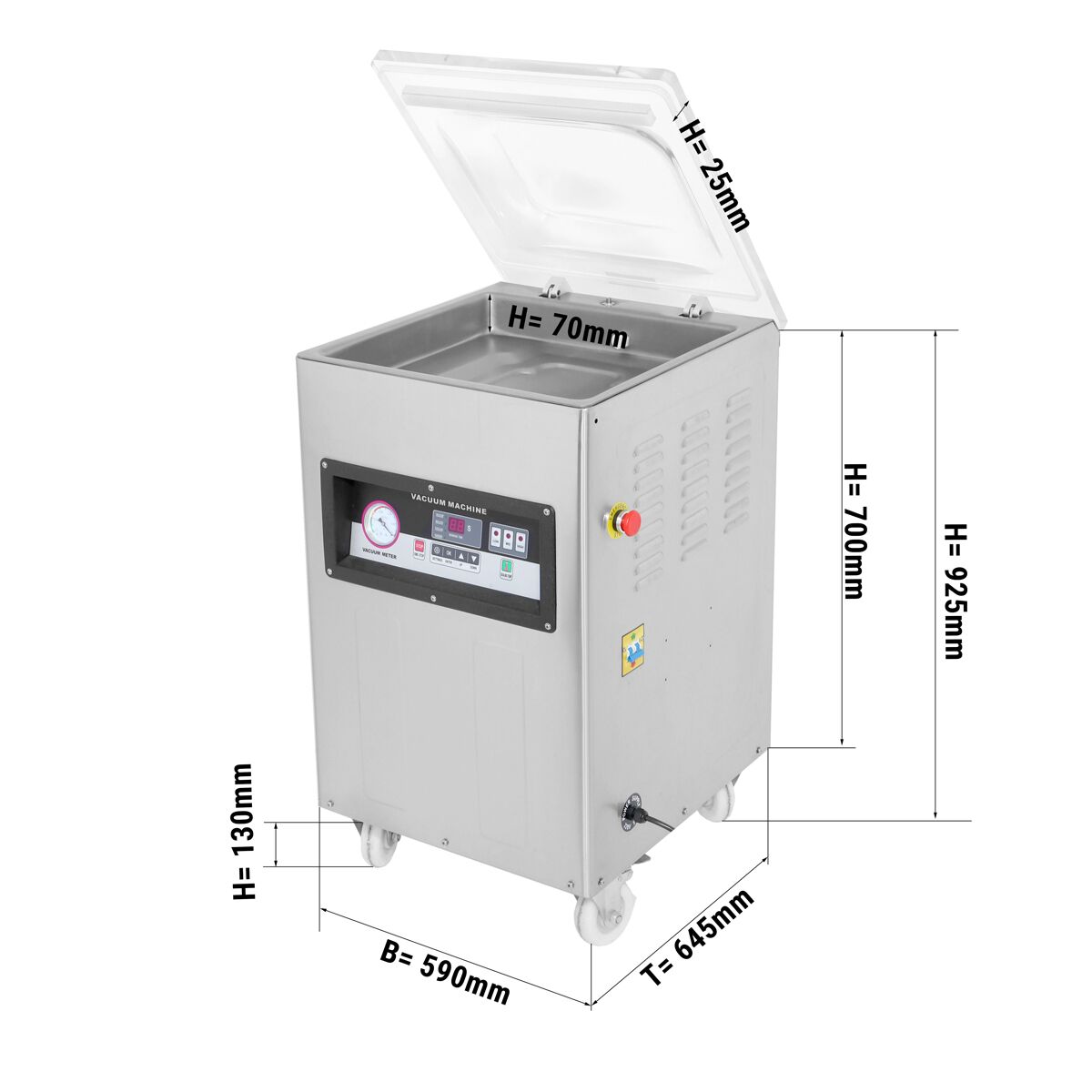Chamber Vacuum Sealer - 20m³/h - 900W - Digital