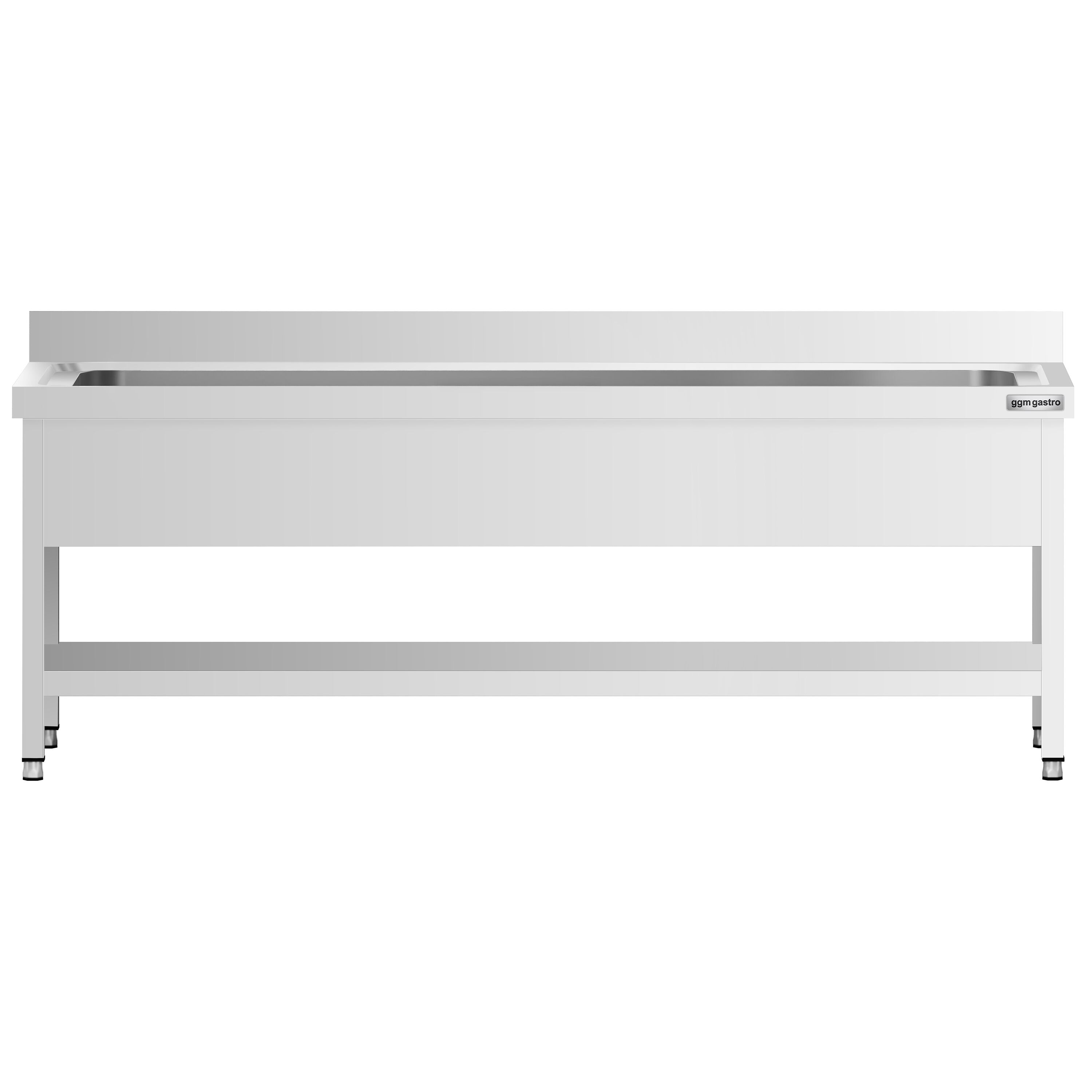 Topfspültisch - 2000x700mm - mit Grundboden & 1 Becken